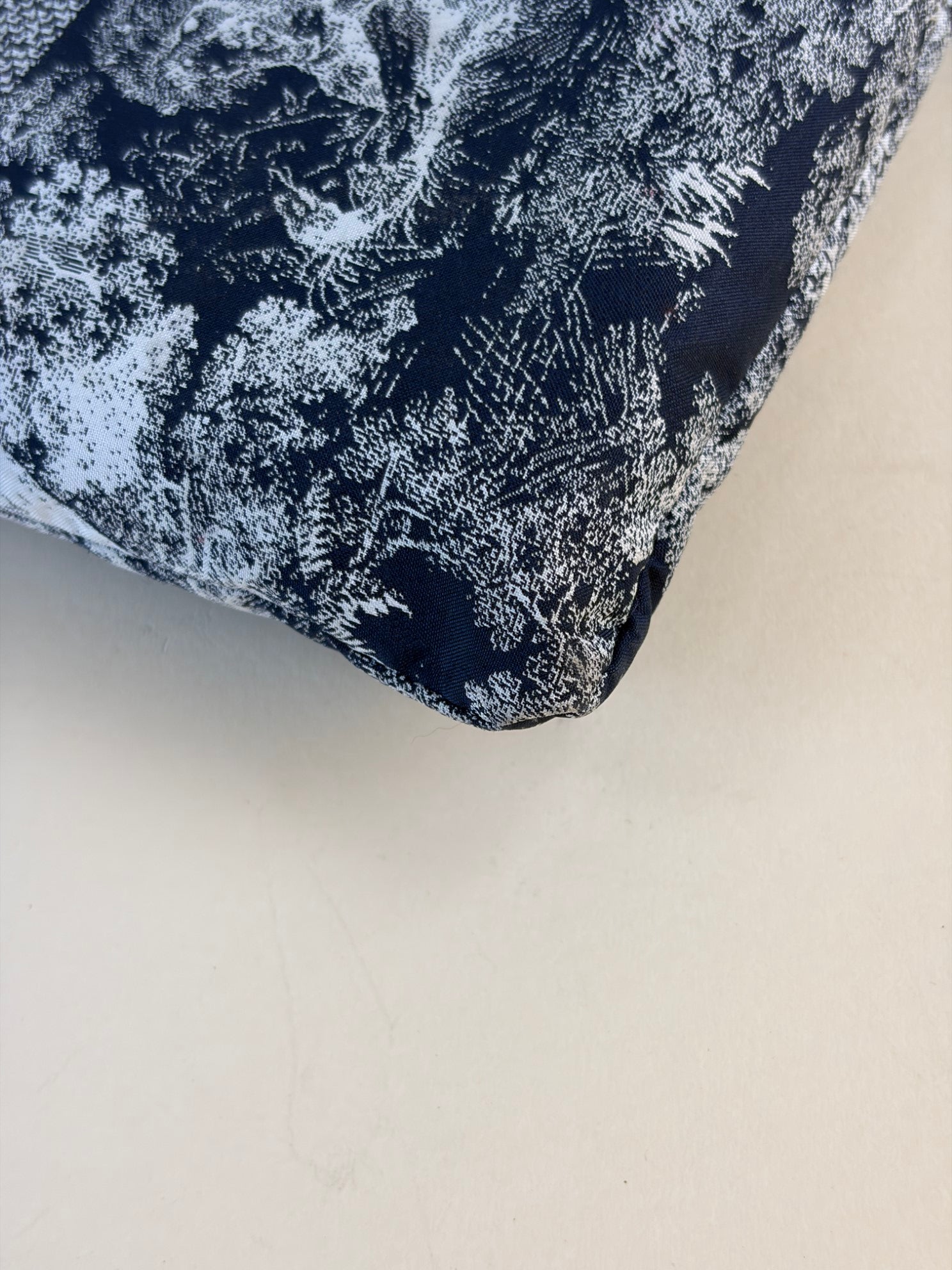 Christian Dior Navy Toile De Jouy Reverse Technical Fabric Travel Zipped Pouch