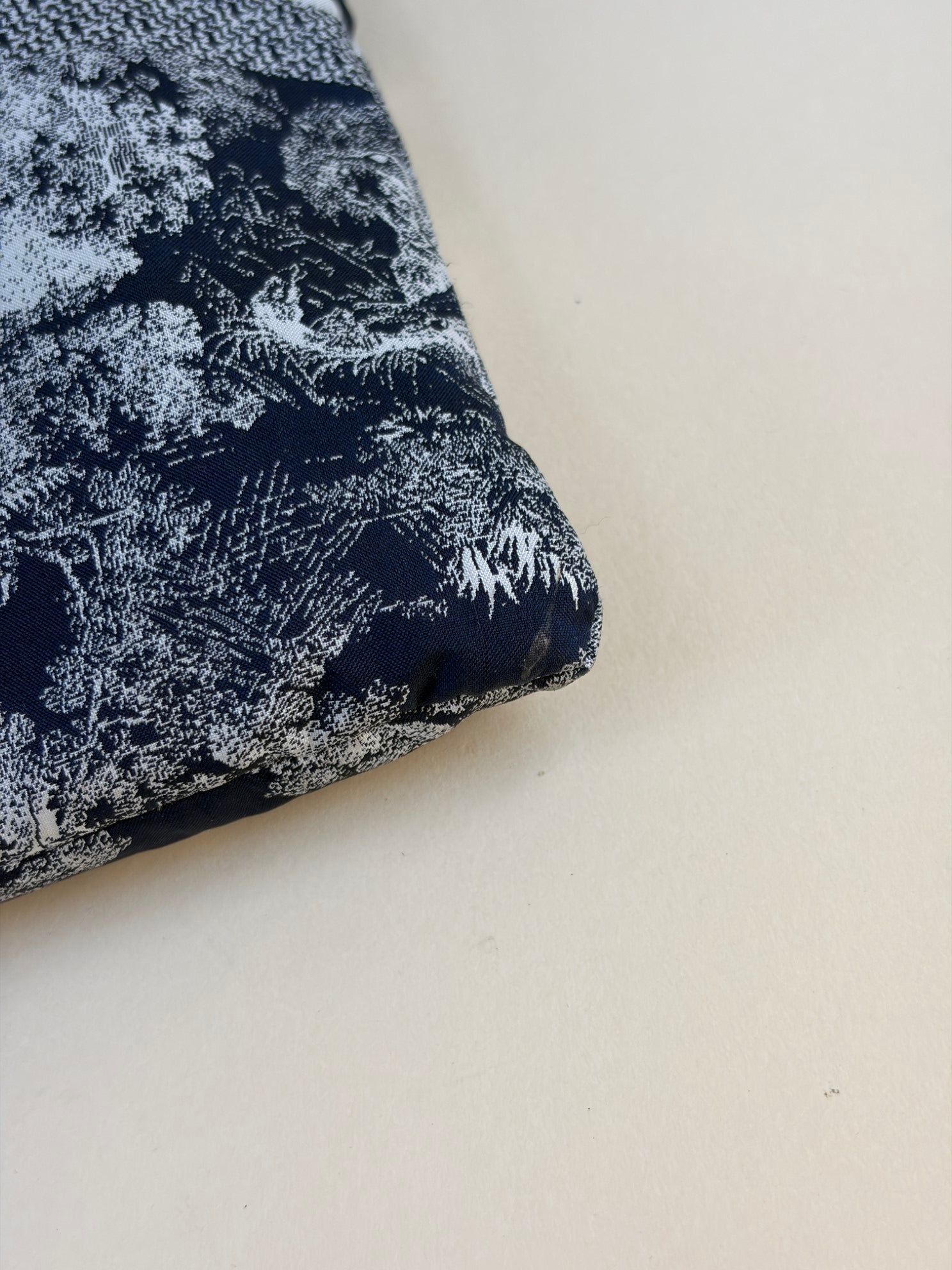 Christian Dior Navy Toile De Jouy Reverse Technical Fabric Travel Zipped Pouch