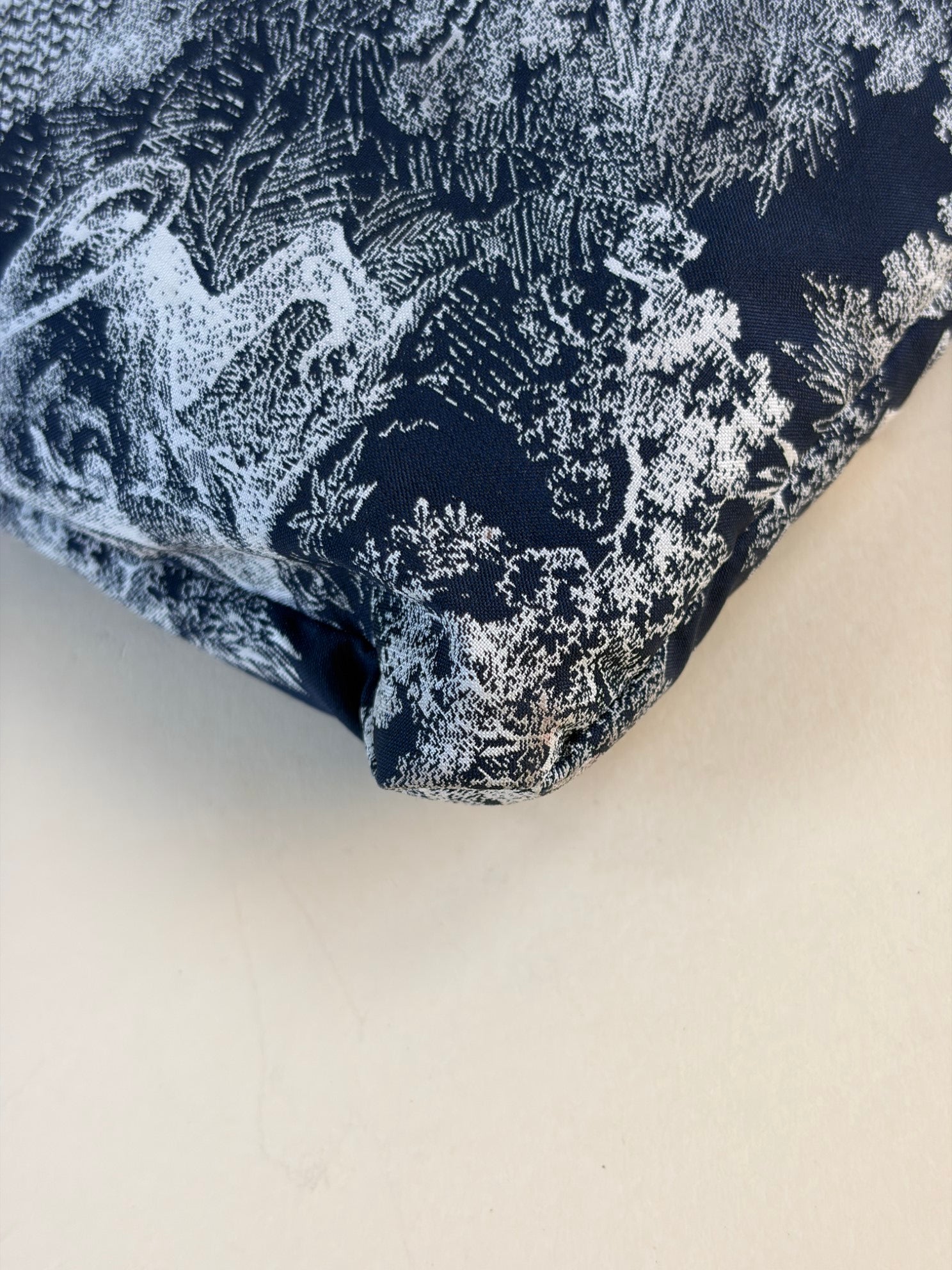 Christian Dior Navy Toile De Jouy Reverse Technical Fabric Travel Zipped Pouch