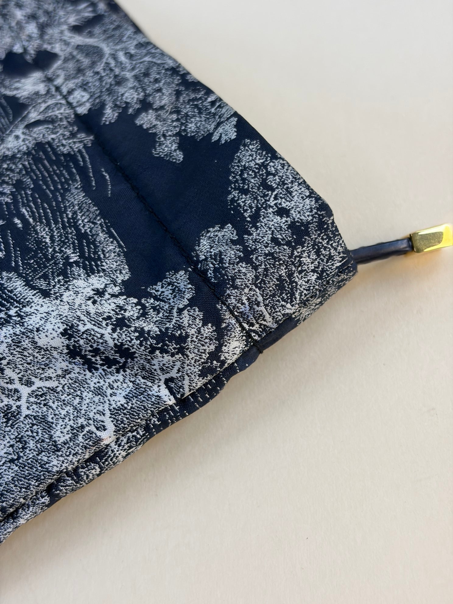 Christian Dior Navy Toile De Jouy Reverse Technical Fabric Travel Zipped Pouch