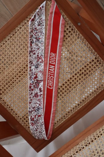 Christian Dior Multicolor Floral Mitzah Twilly W/ Christian Dior Logo-Scarf-Christian Dior-The Closet Egypt