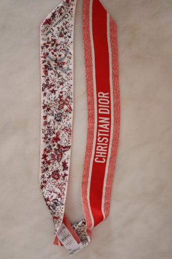 Christian Dior Multicolor Floral Mitzah Twilly W/ Christian Dior Logo-Scarf-Christian Dior-The Closet Egypt