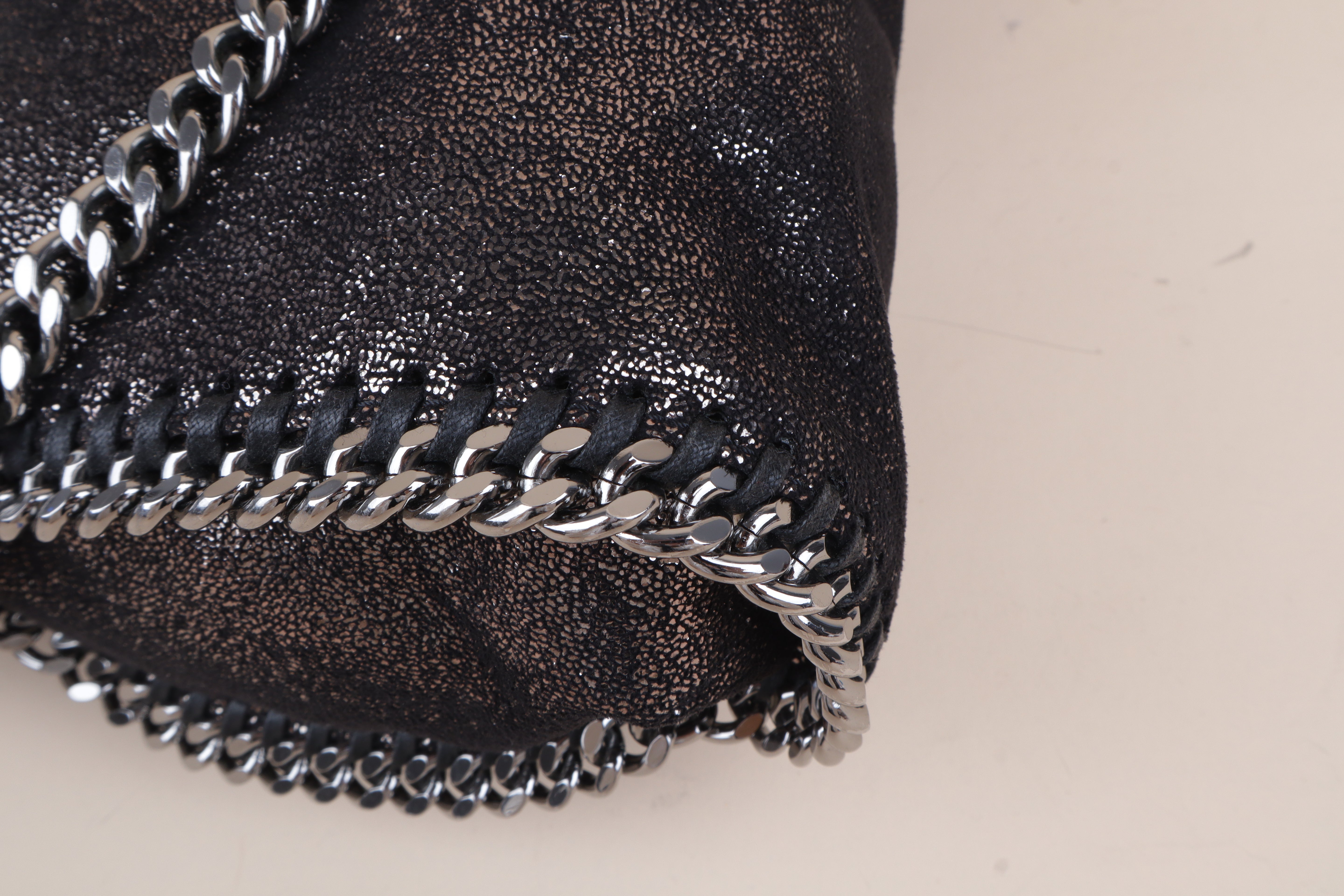 STELLA McCartney black Falabella Fold Over Bag