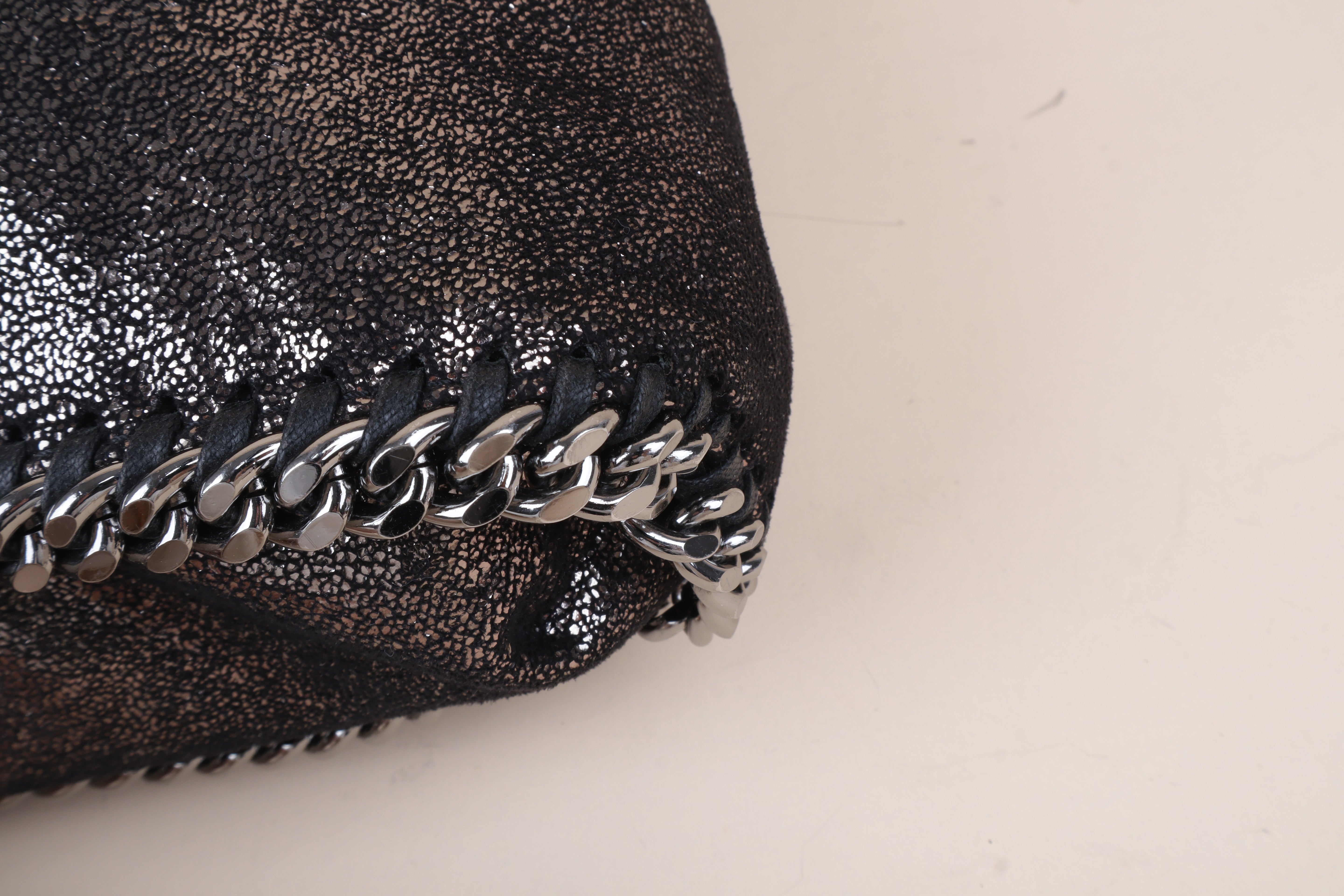 STELLA McCartney black Falabella Fold Over Bag