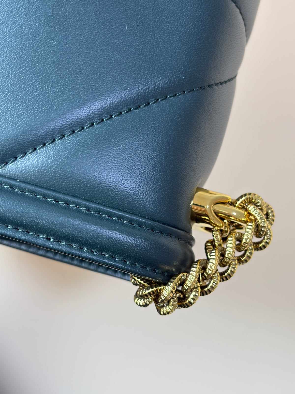 Dolce & Gabbana dark green quilted nappa medium devotion shoulder bag
