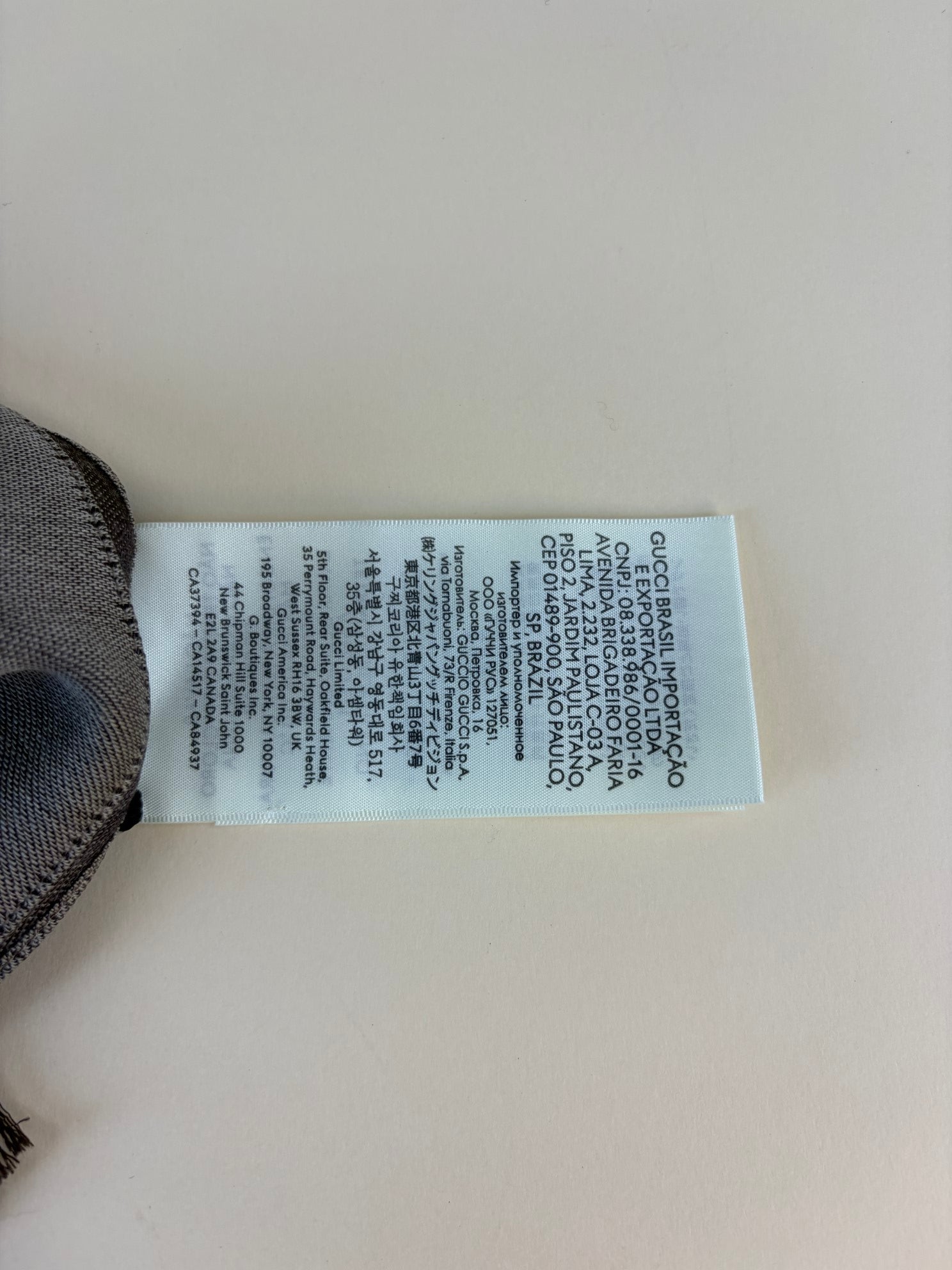 Gucci Brown GG Monogram Silk Scarf