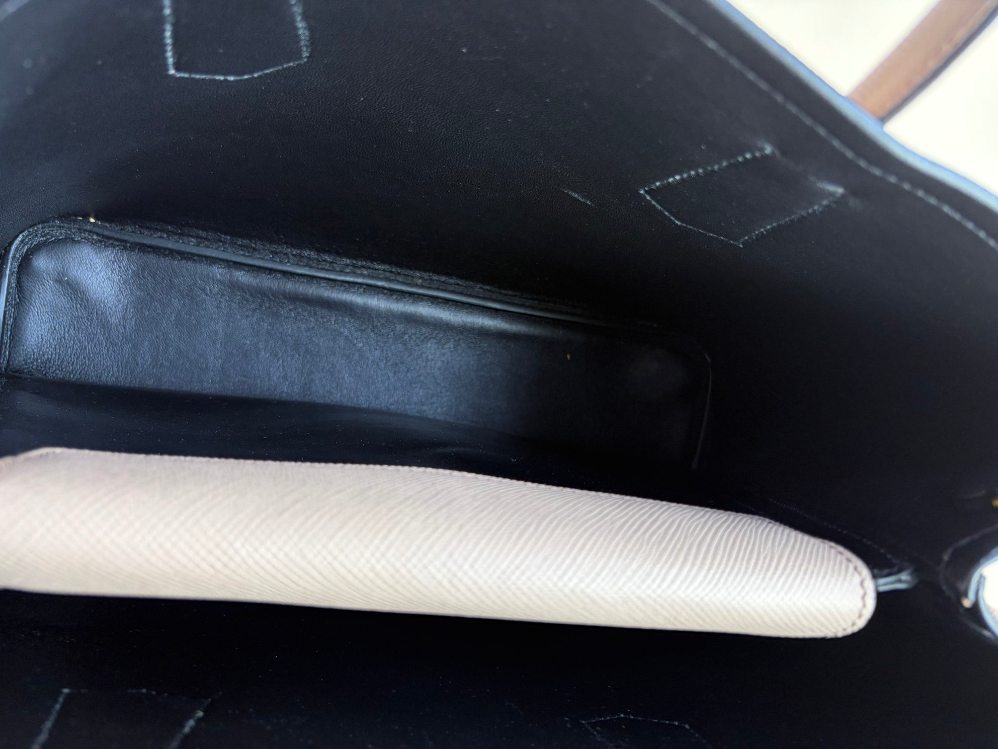 Prada Nude Double Medium Tote Bag with Strap