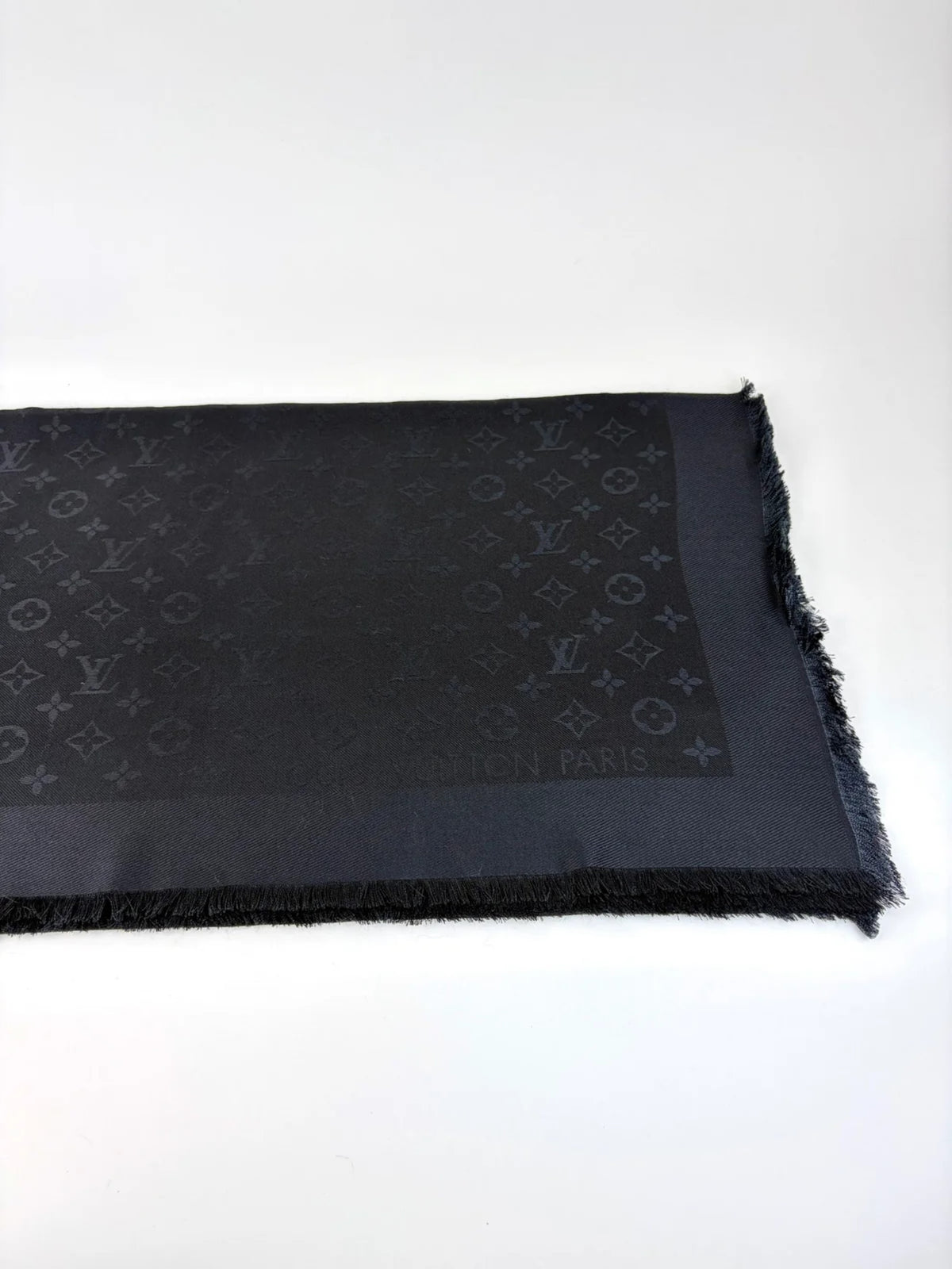 Louis Vuitton black monogram classic shawl