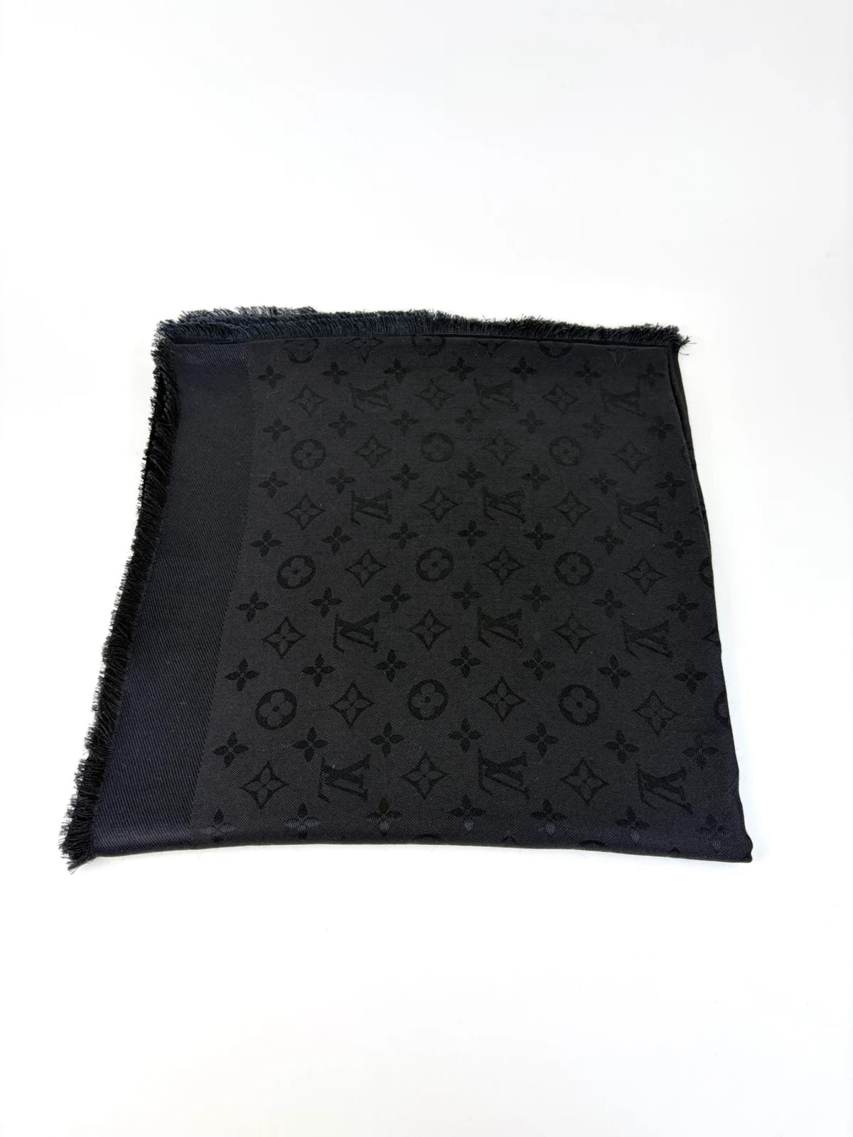 Louis Vuitton black monogram classic shawl