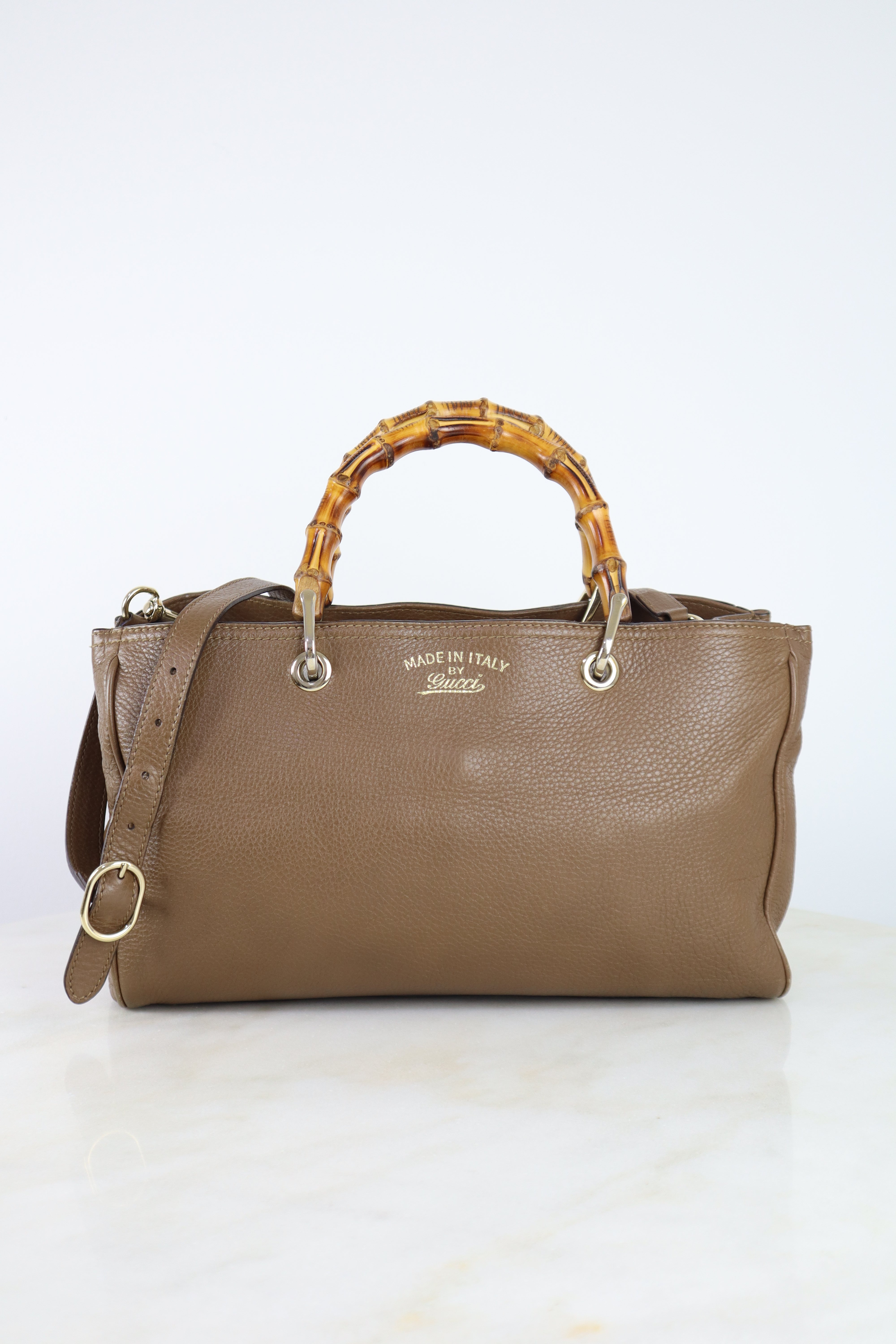 Gucci Cafe Bamboo Tote Medium Shopping Bag