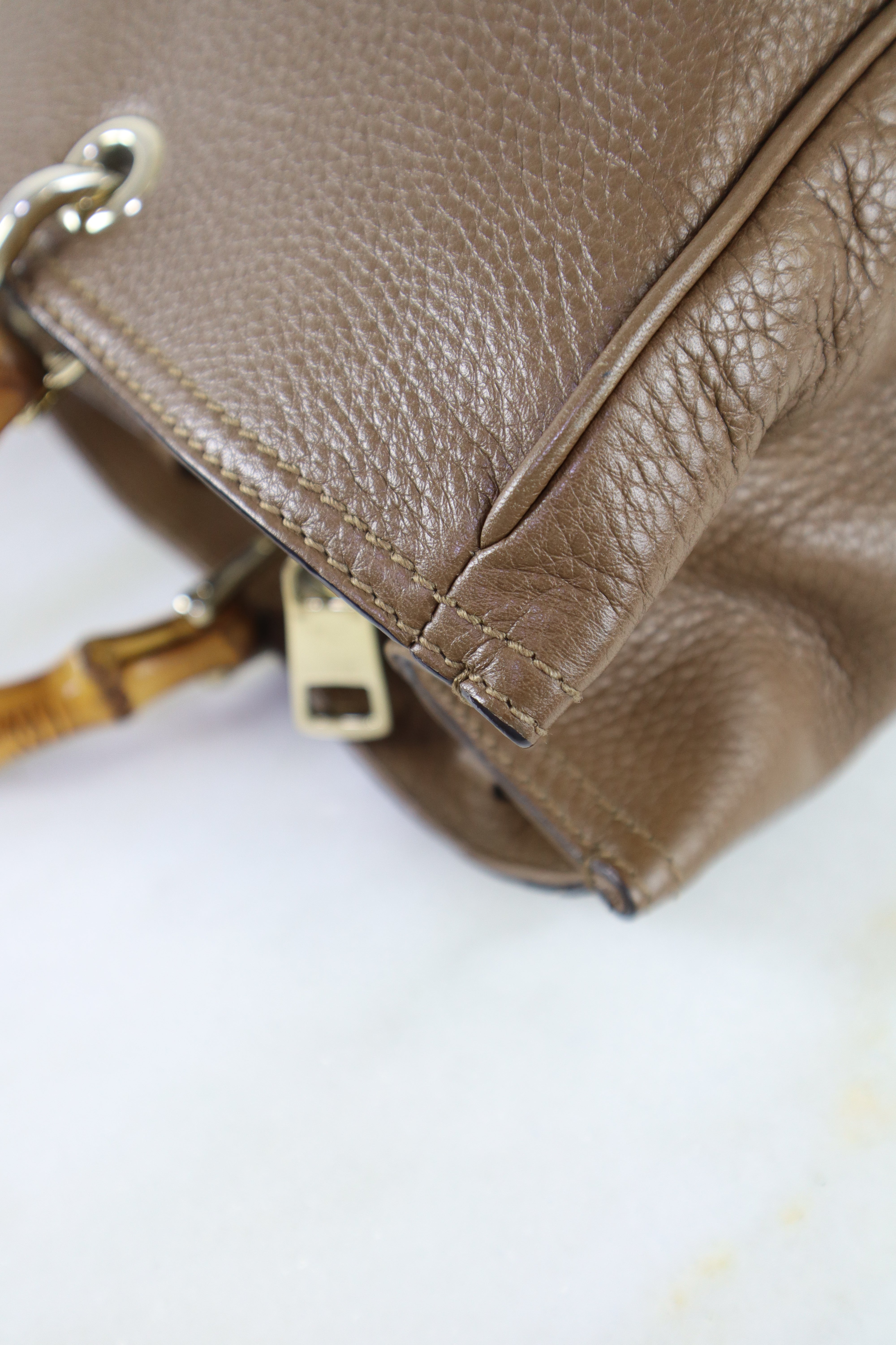 Gucci Cafe Bamboo Tote Medium Shopping Bag