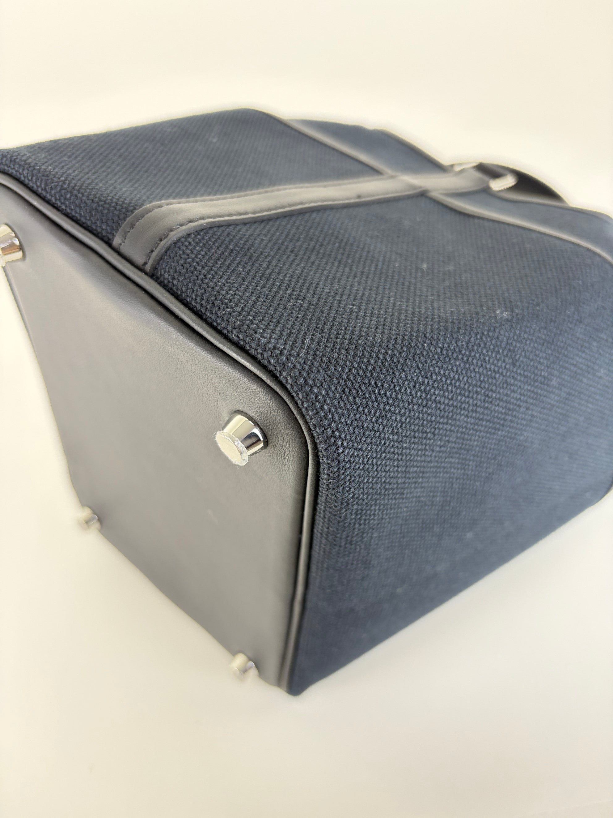 Hermes cargo picoting pocket lock 18noir Golland canvas and swift calfskin palladium Hardware