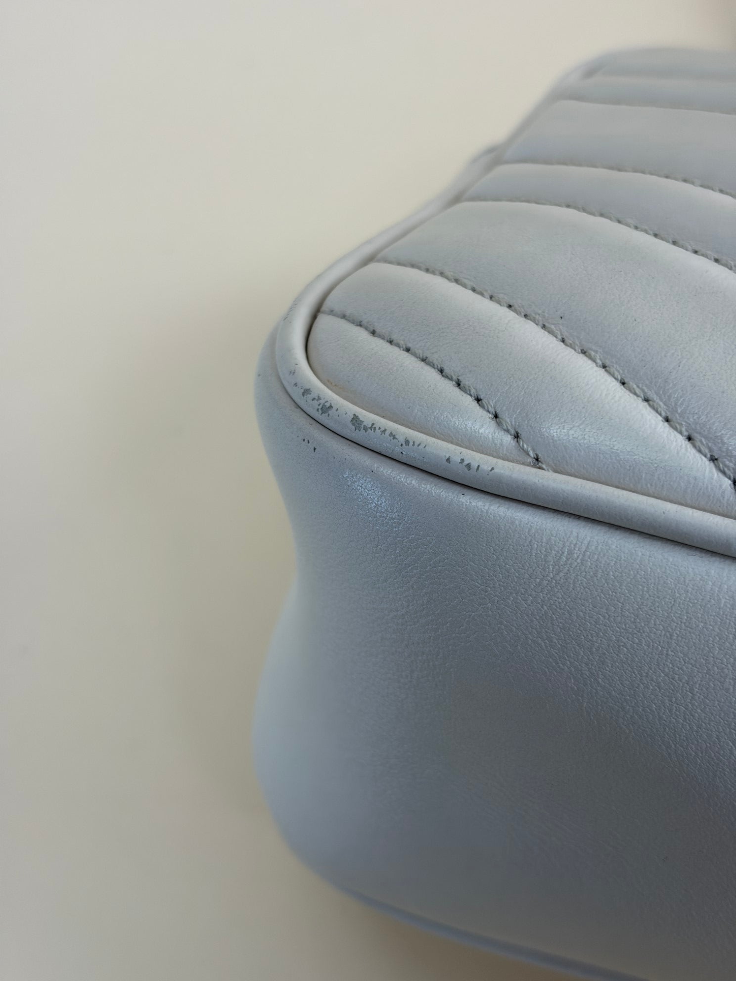 Gucci White GG Marmont Small Camera Bag