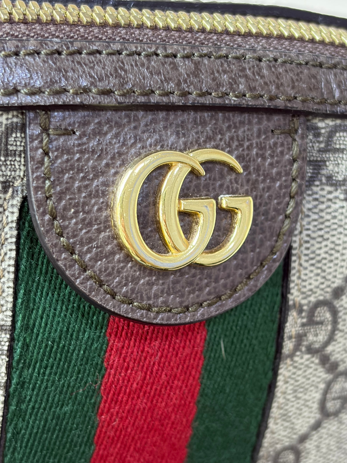 Gucci GG supreme Ophidia small rounded