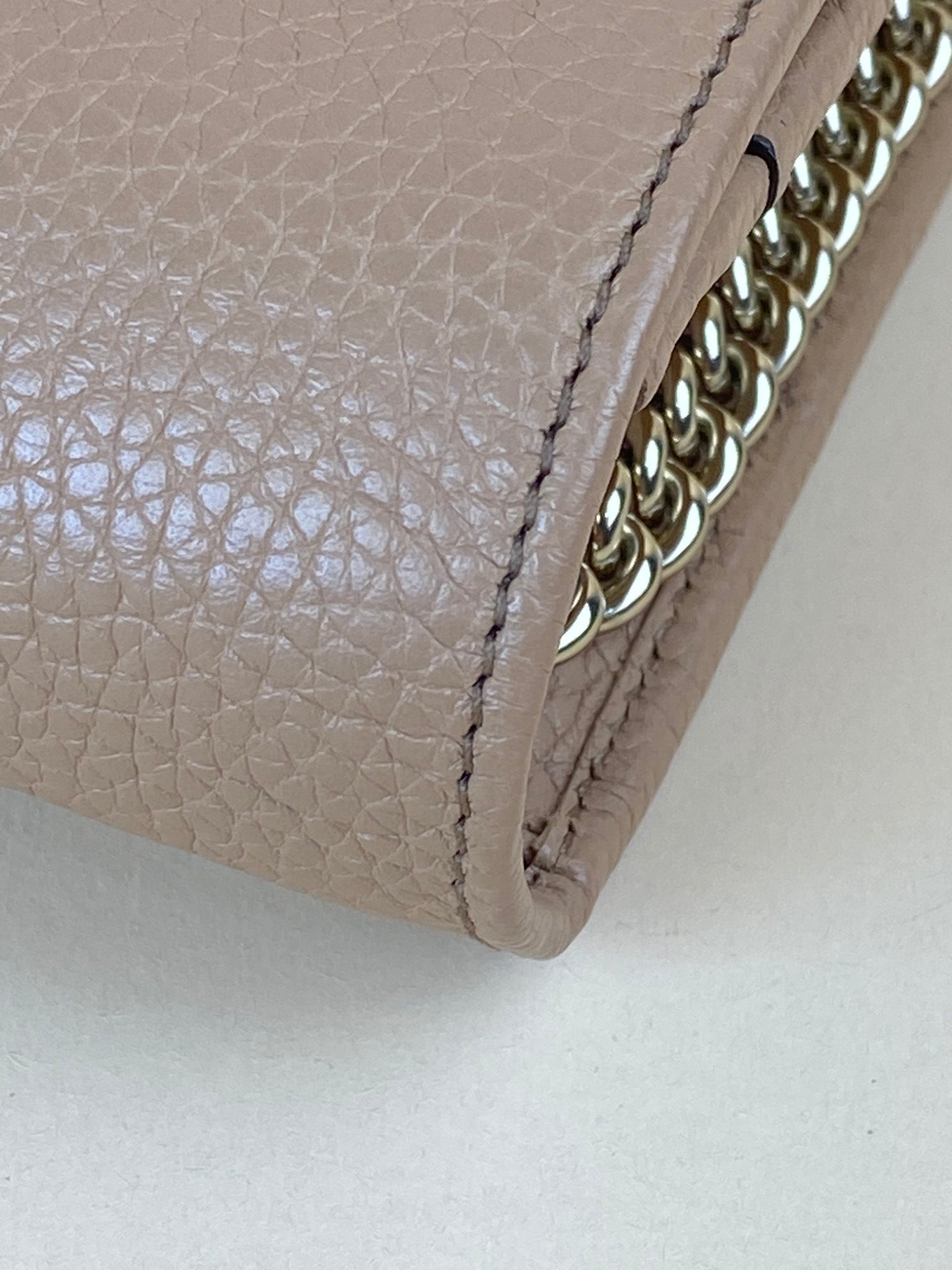 Gucci Camel GG Soho Small Wallet on Chain-Wallet Chain-Gucci-The Closet Egypt