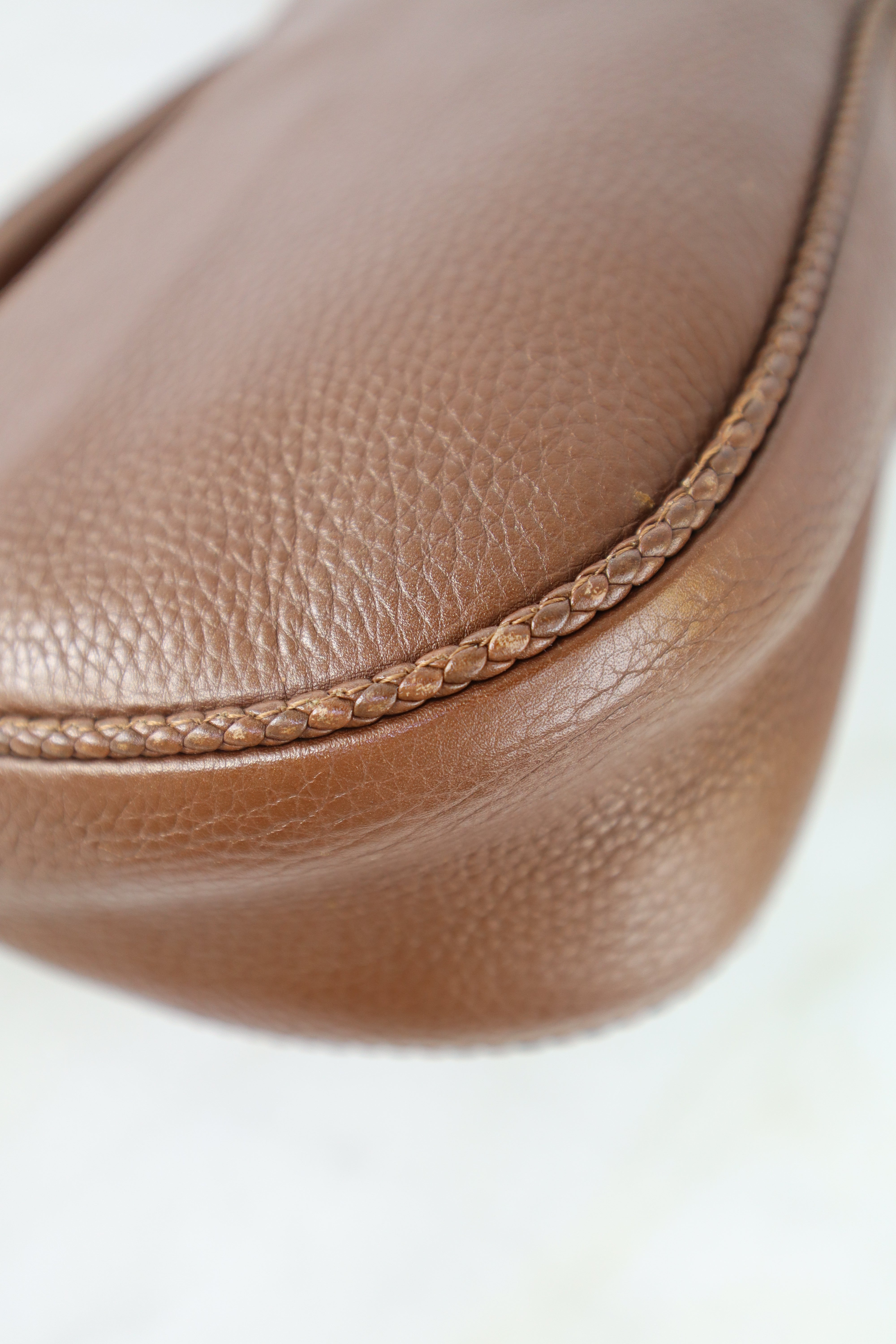 Christian Dior Brown Gaucho Whipstitch Hobo Saddle Bag