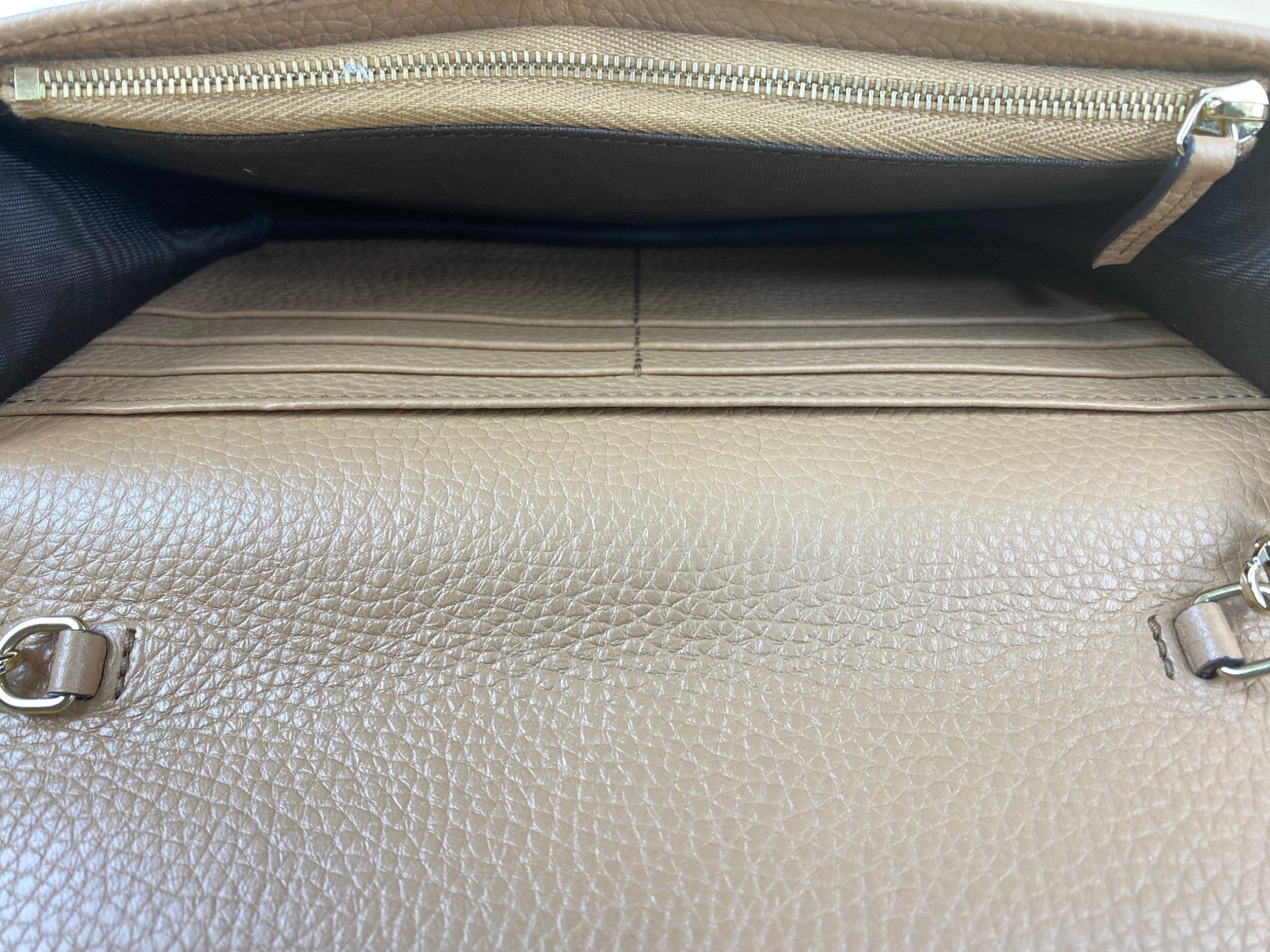 Gucci Camel GG Soho Small Wallet on Chain-Wallet Chain-Gucci-The Closet Egypt