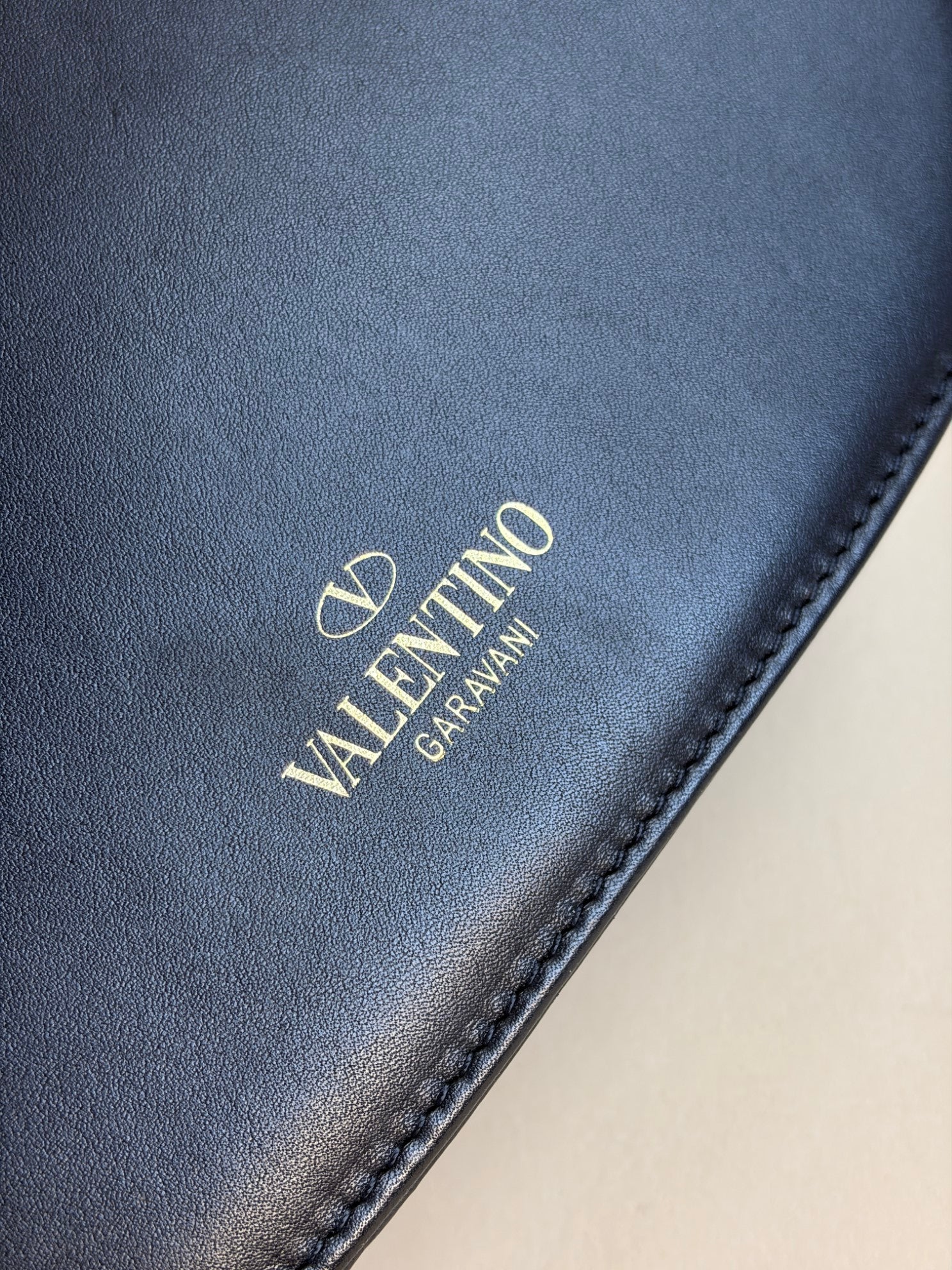 Valentino printed vl tv black studded saddle Shoulder Bag