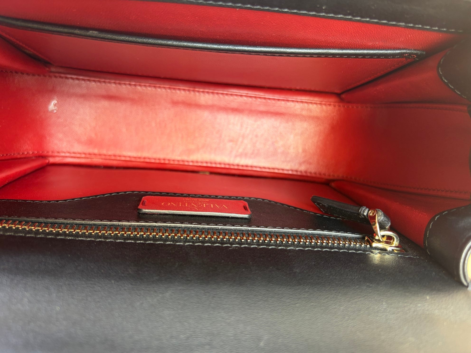 Valentino printed vl tv black studded saddle Shoulder Bag