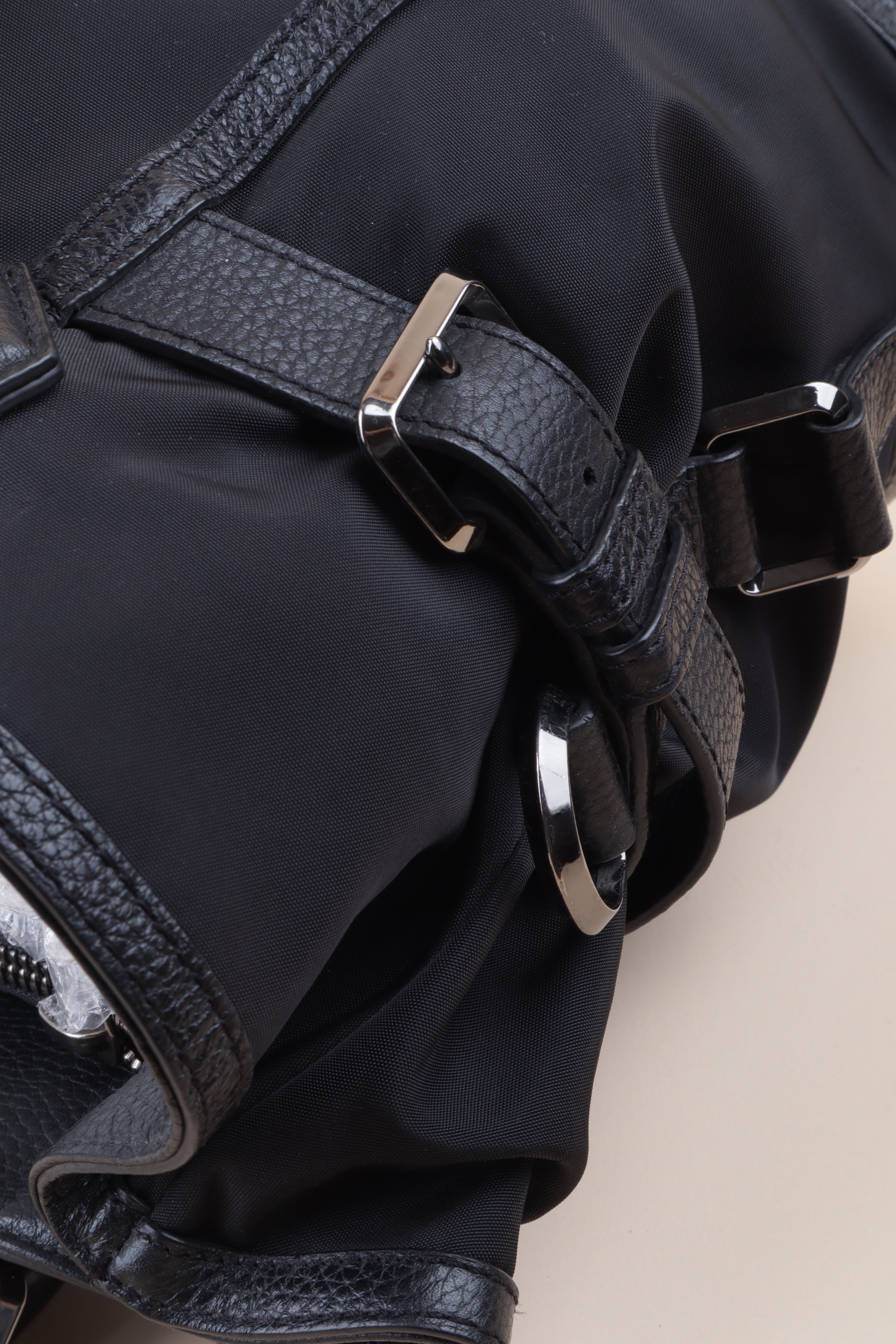 Burberry Black Logo Montclaire Bag