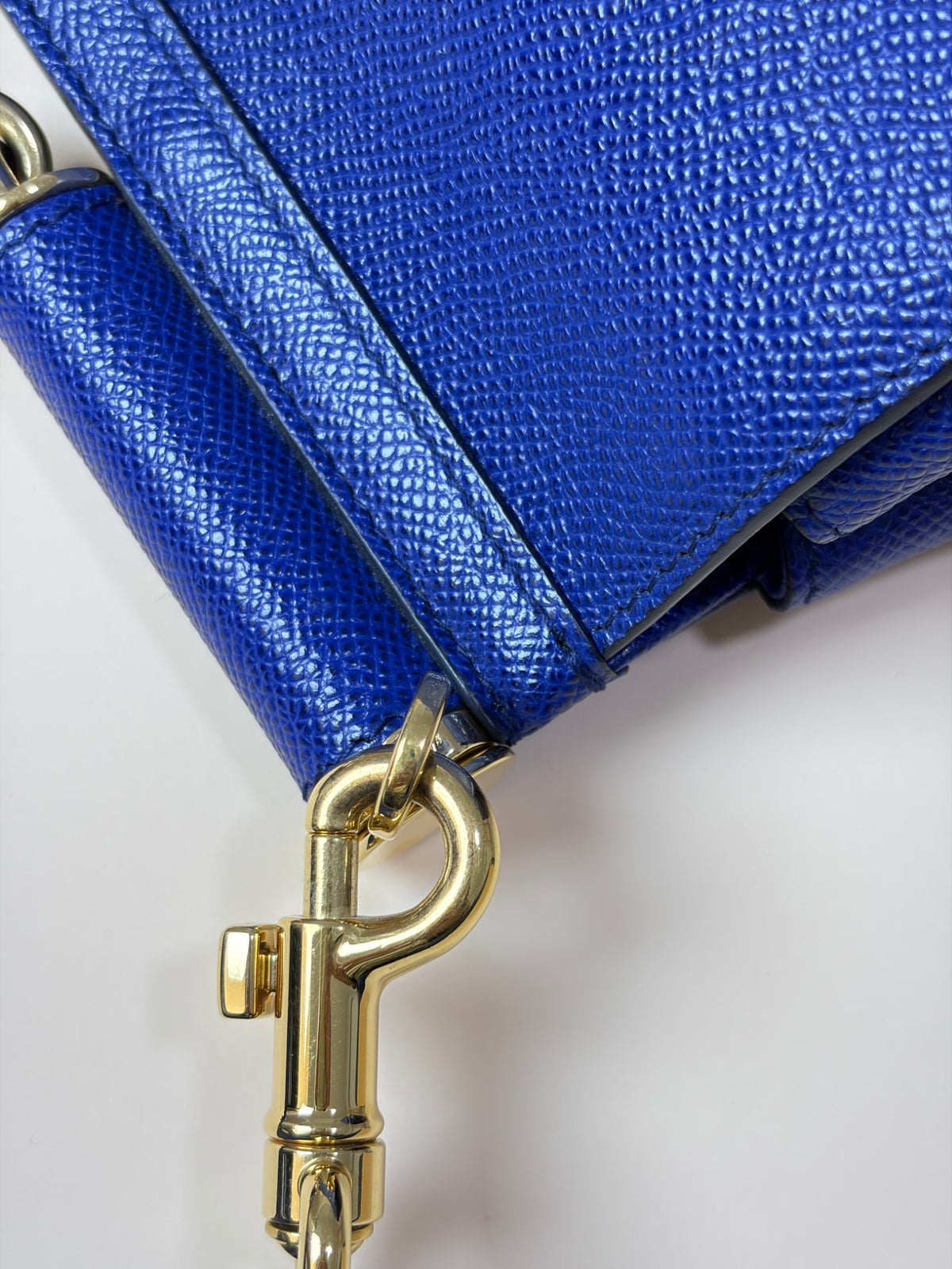 Dolce & Gabbana blue Sicily maxi Dauphine calfskin Bag