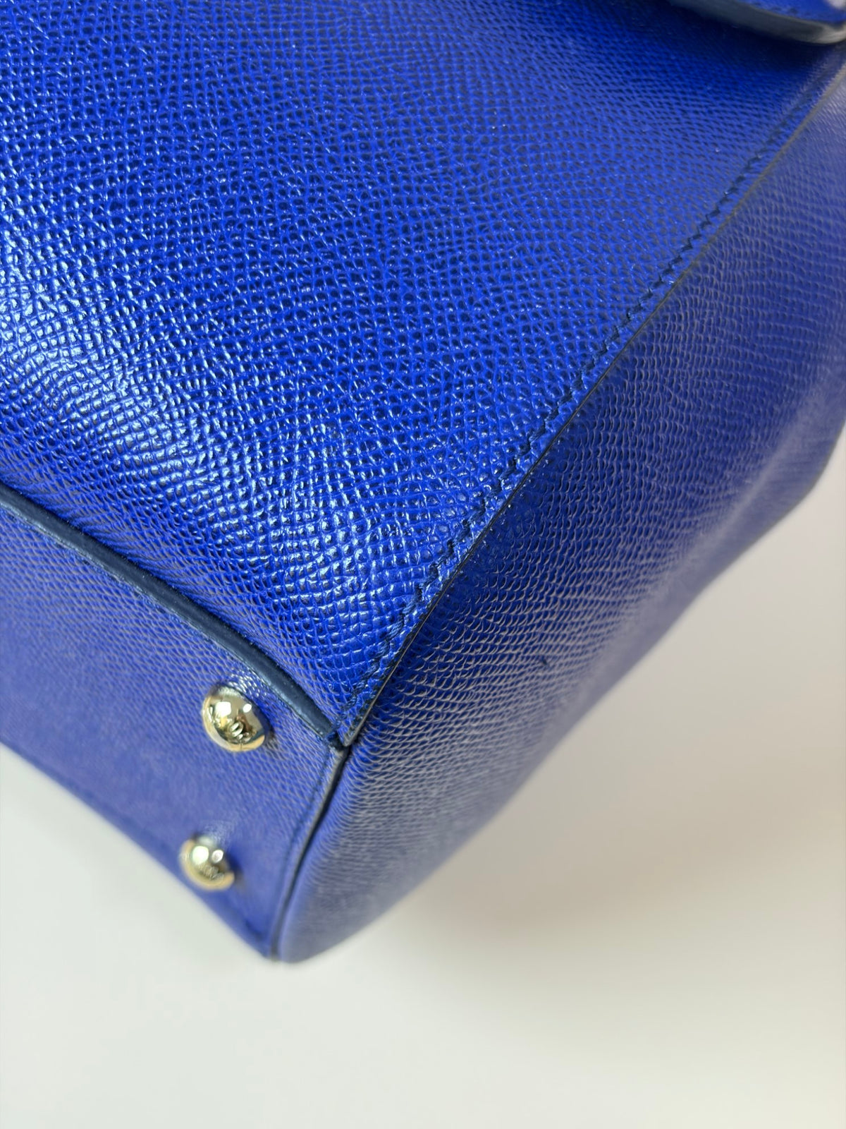 Dolce & Gabbana blue Sicily maxi Dauphine calfskin Bag