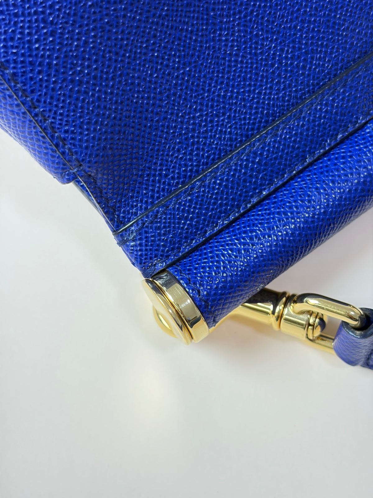 Dolce & Gabbana blue Sicily maxi Dauphine calfskin Bag
