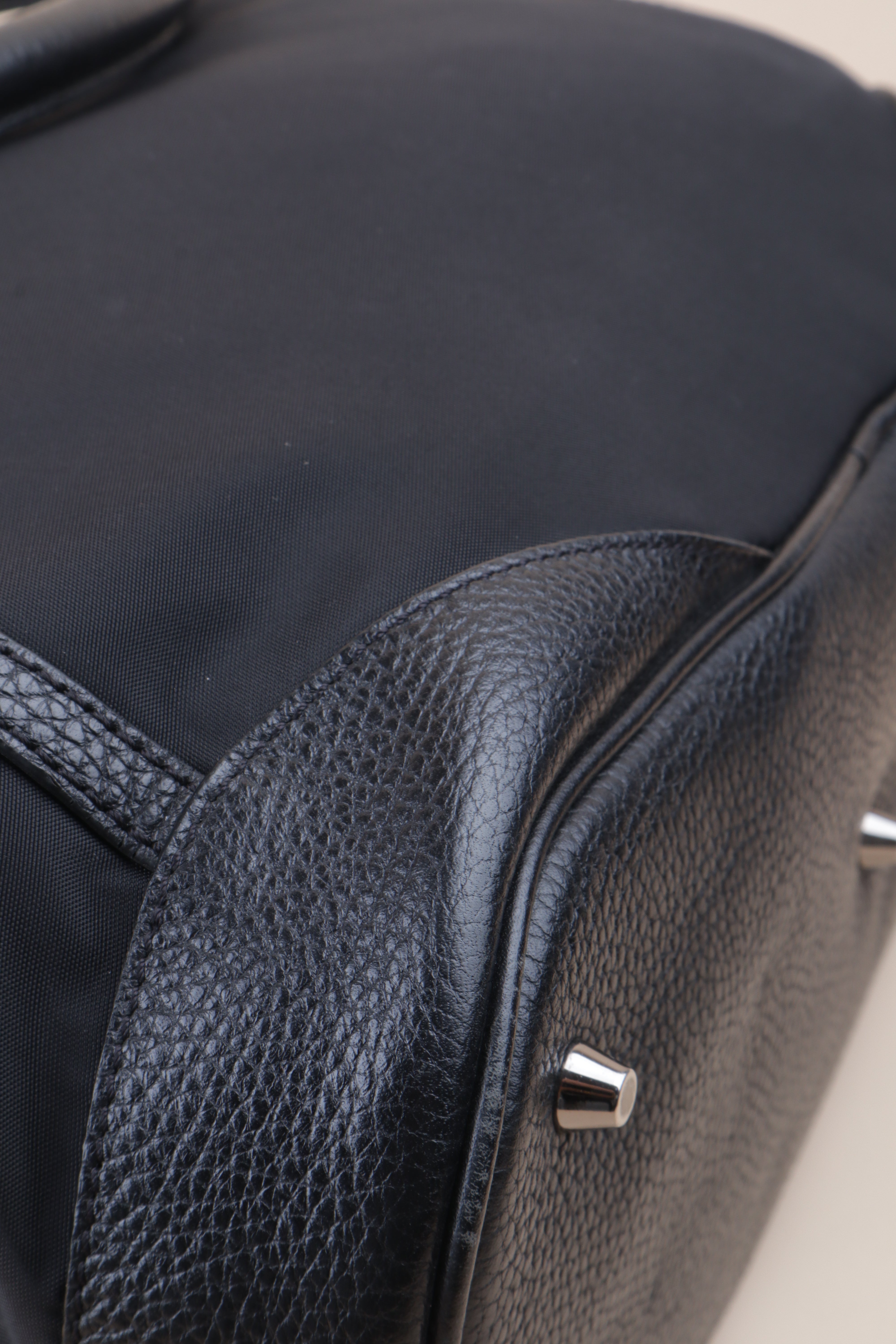 Burberry Black Logo Montclaire Bag