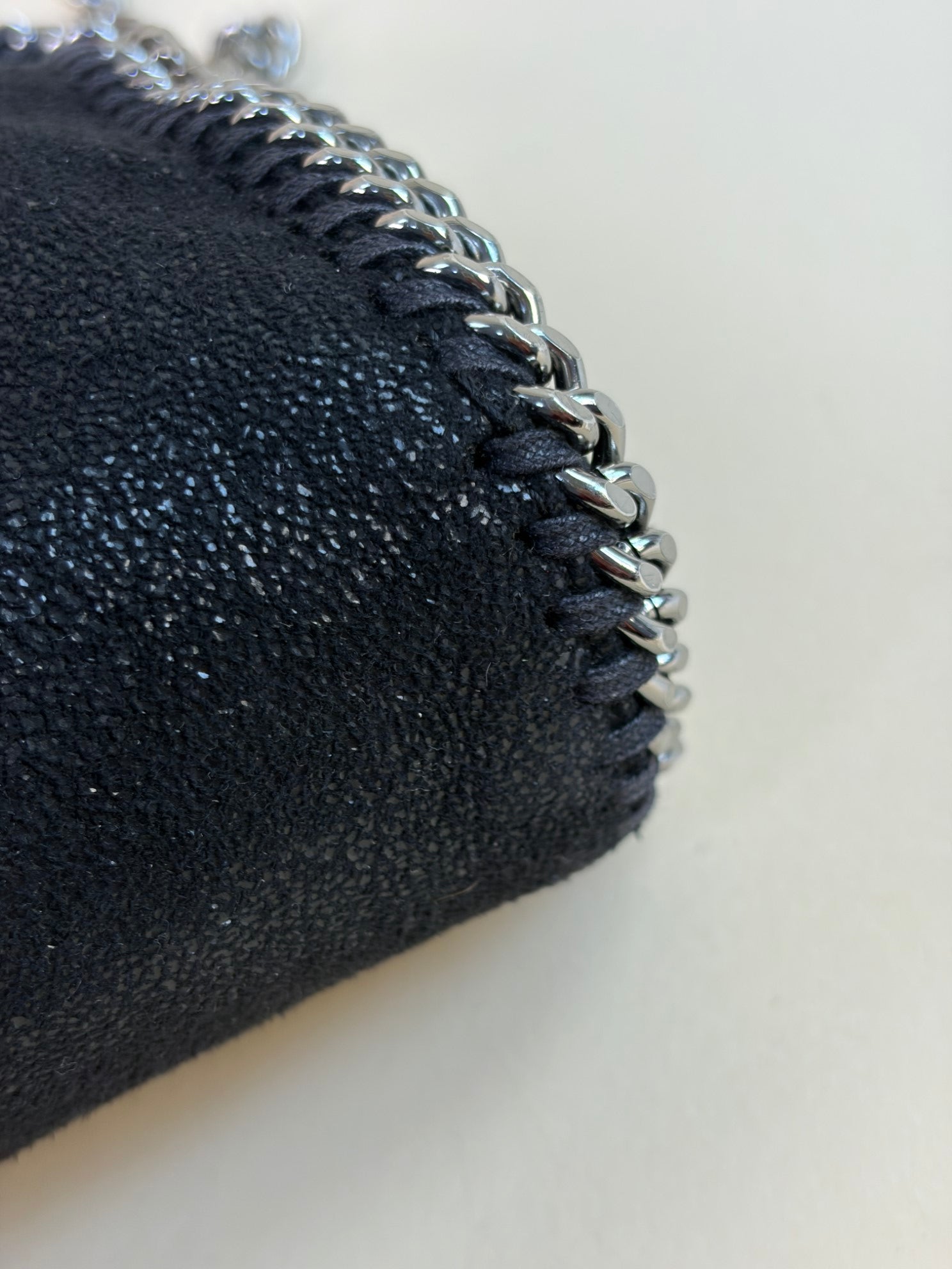 Stella McCartney black Falabella tiny tote bag