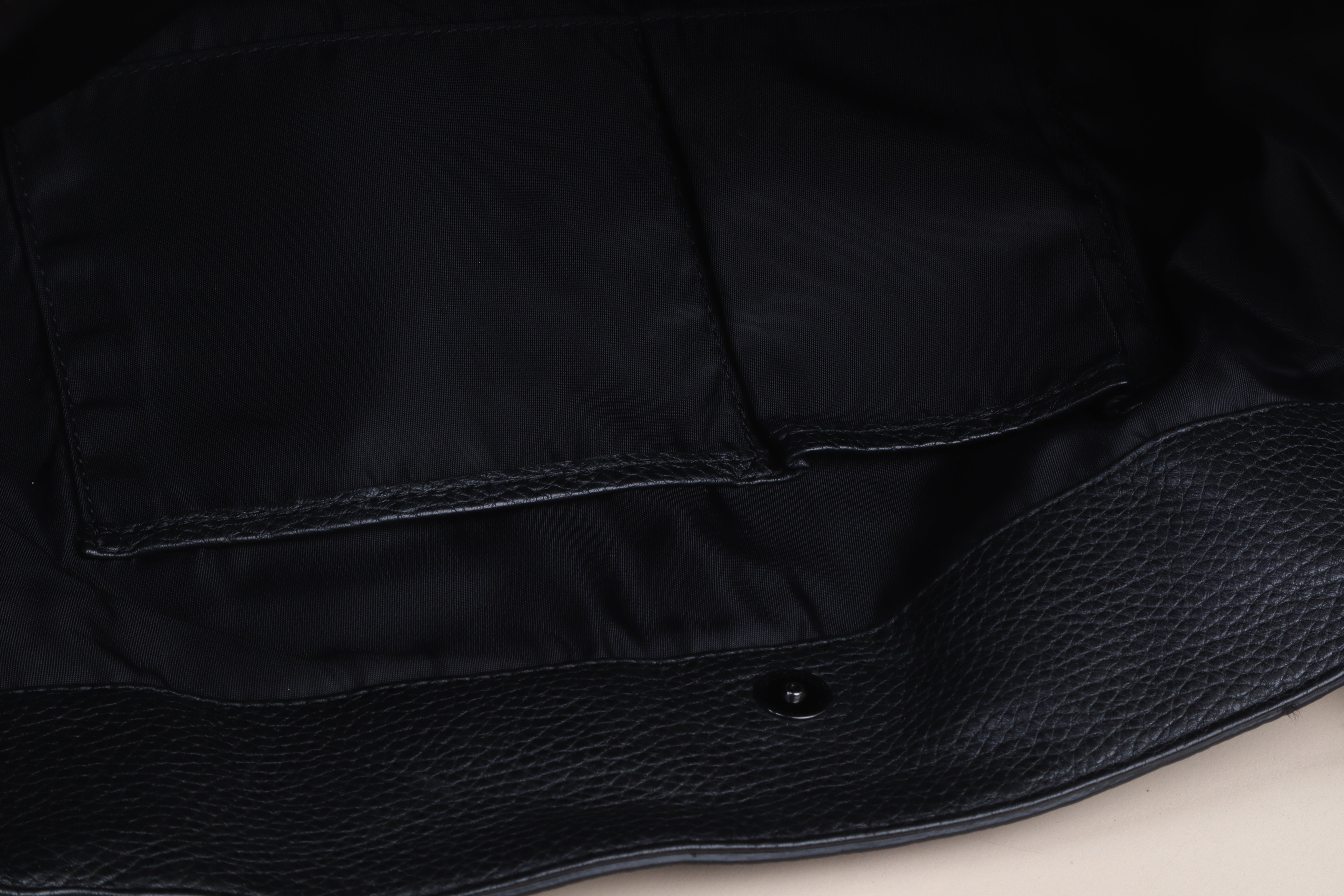 Burberry Black Logo Montclaire Bag