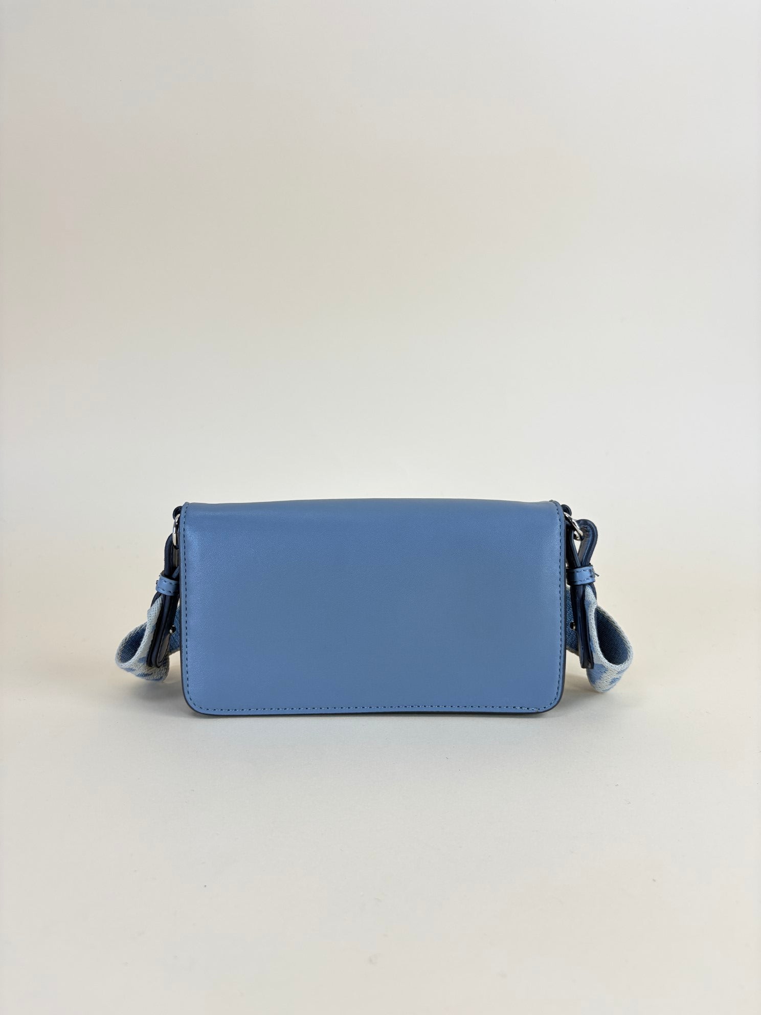 stella McCartney sky blue leather mini logo cross body