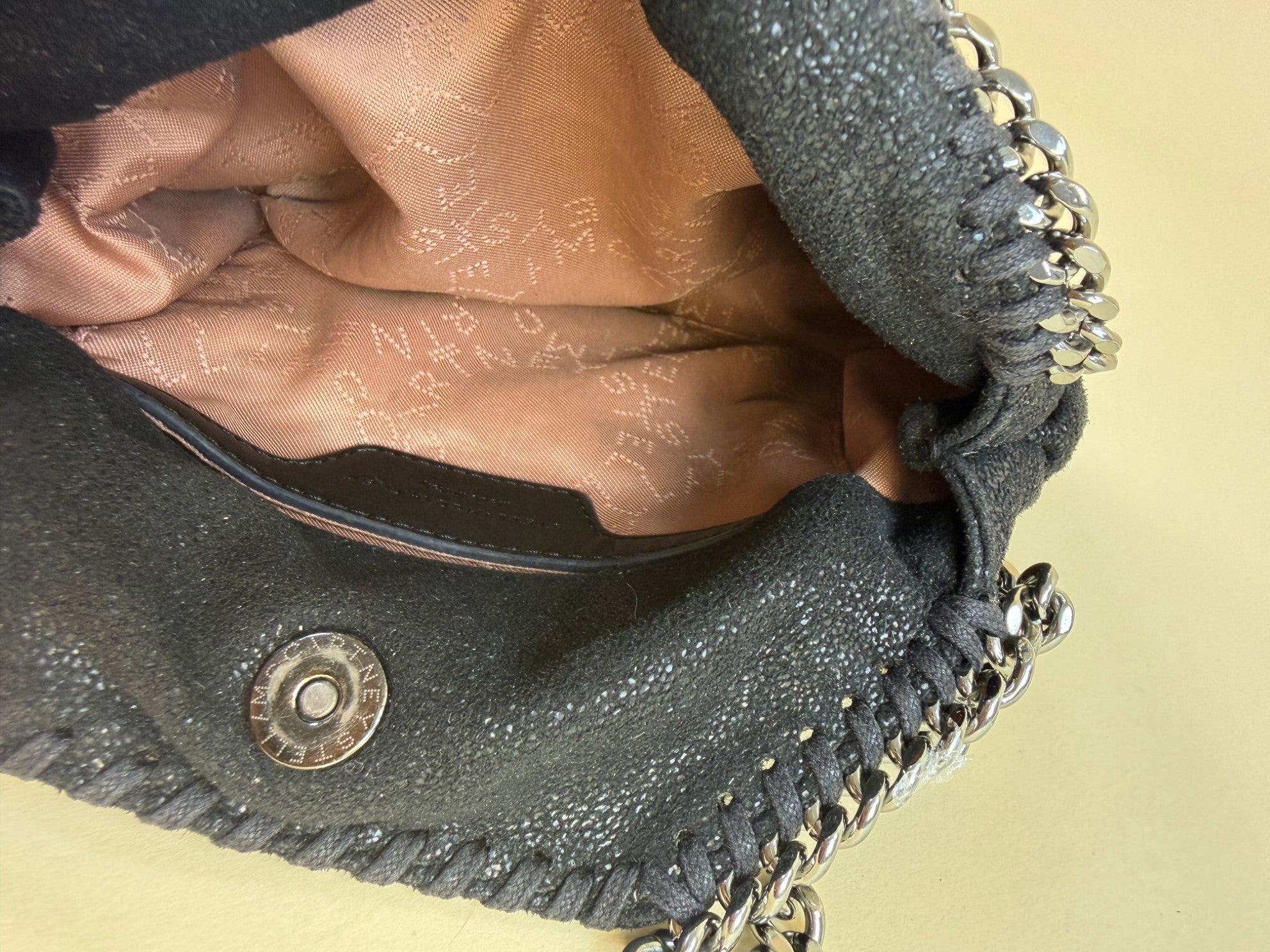 Stella McCartney black Falabella tiny tote bag