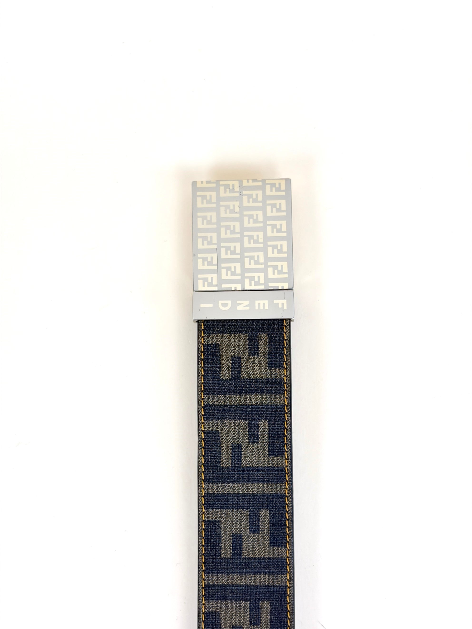 Fendi Bicolor Zucca Zucchino Reversible Buckle Belt