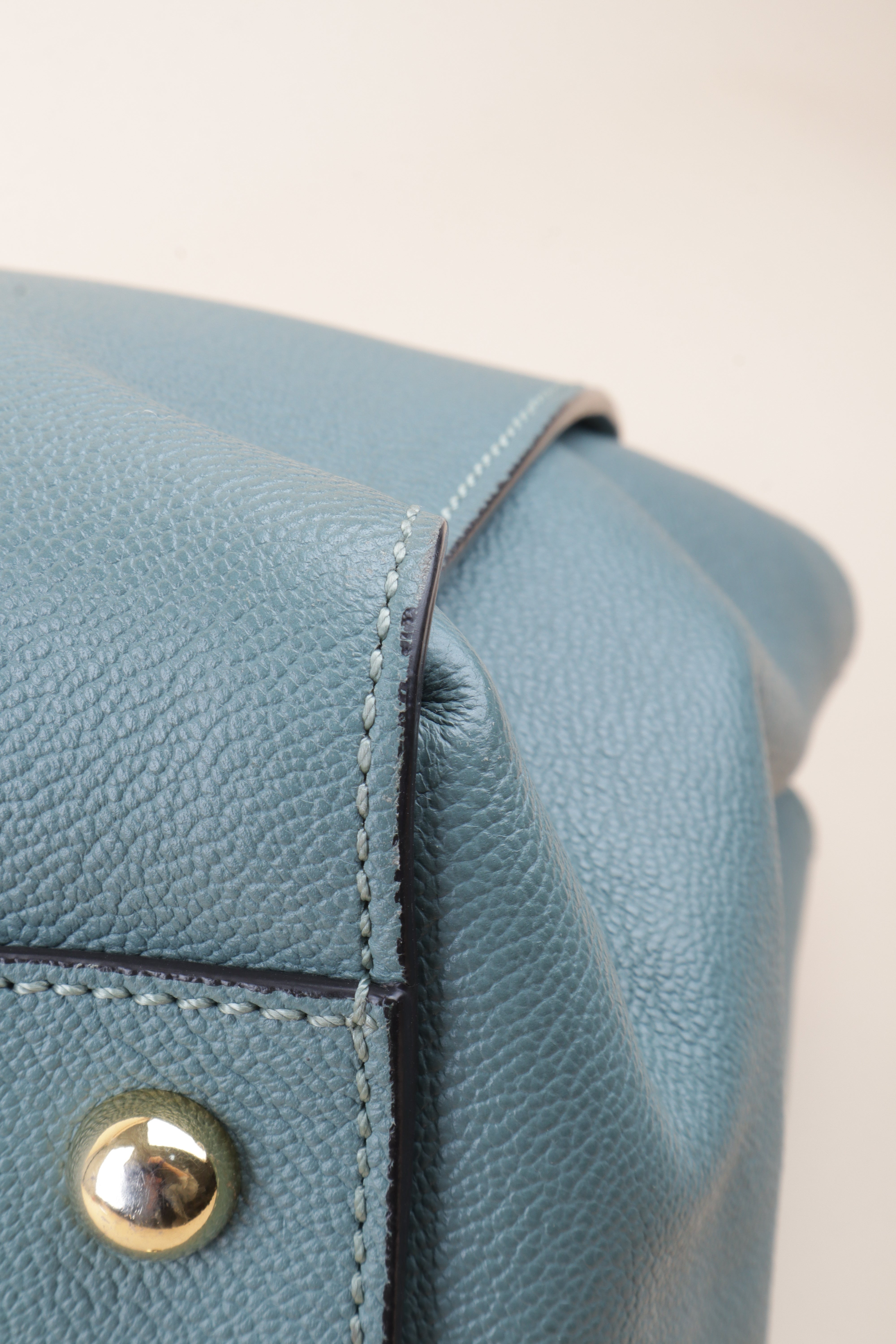 Burberry Blue Medium Celadon Buckle Tote Bag with Strap