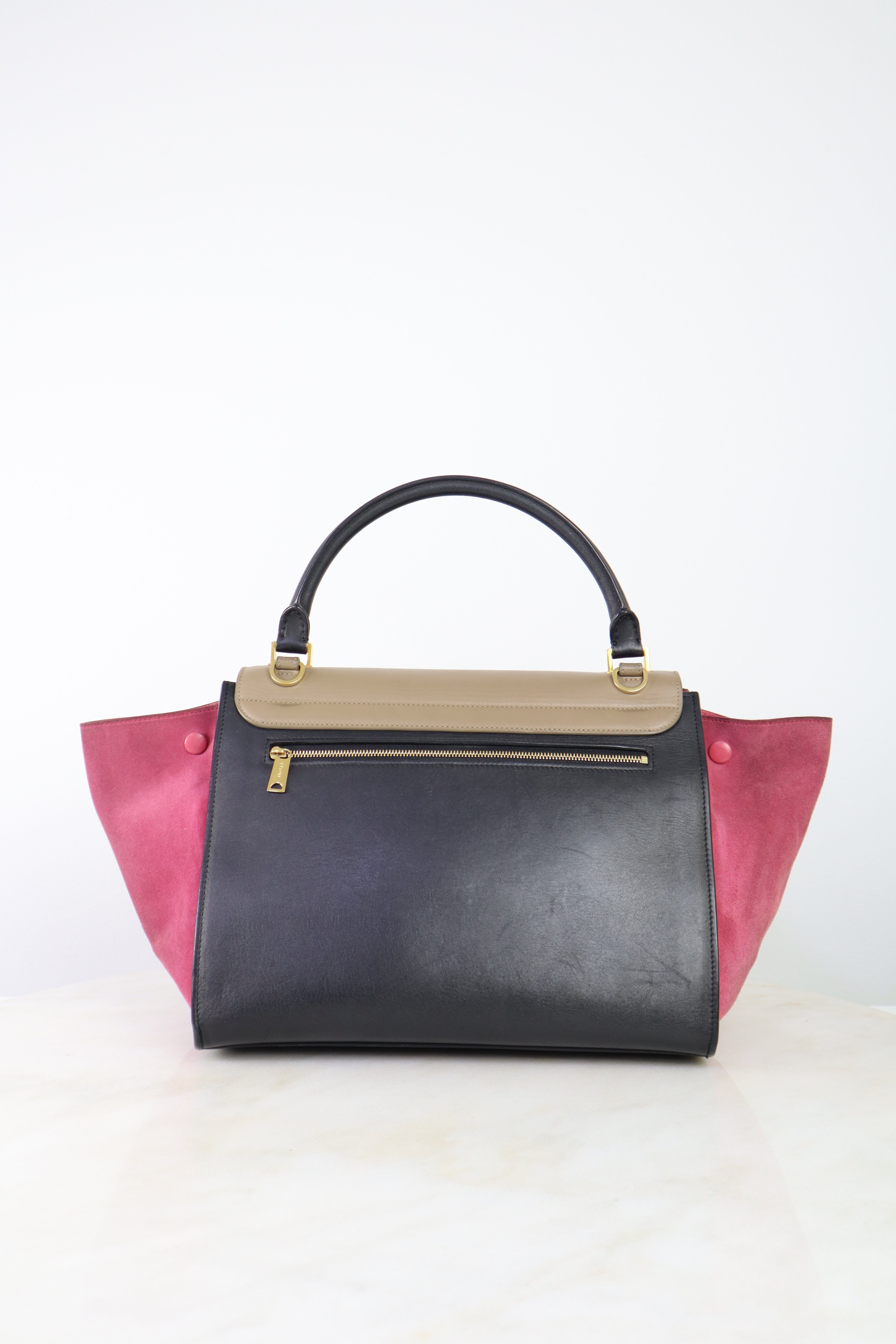 Celine Tricolor Trapeze Shoulder Bag