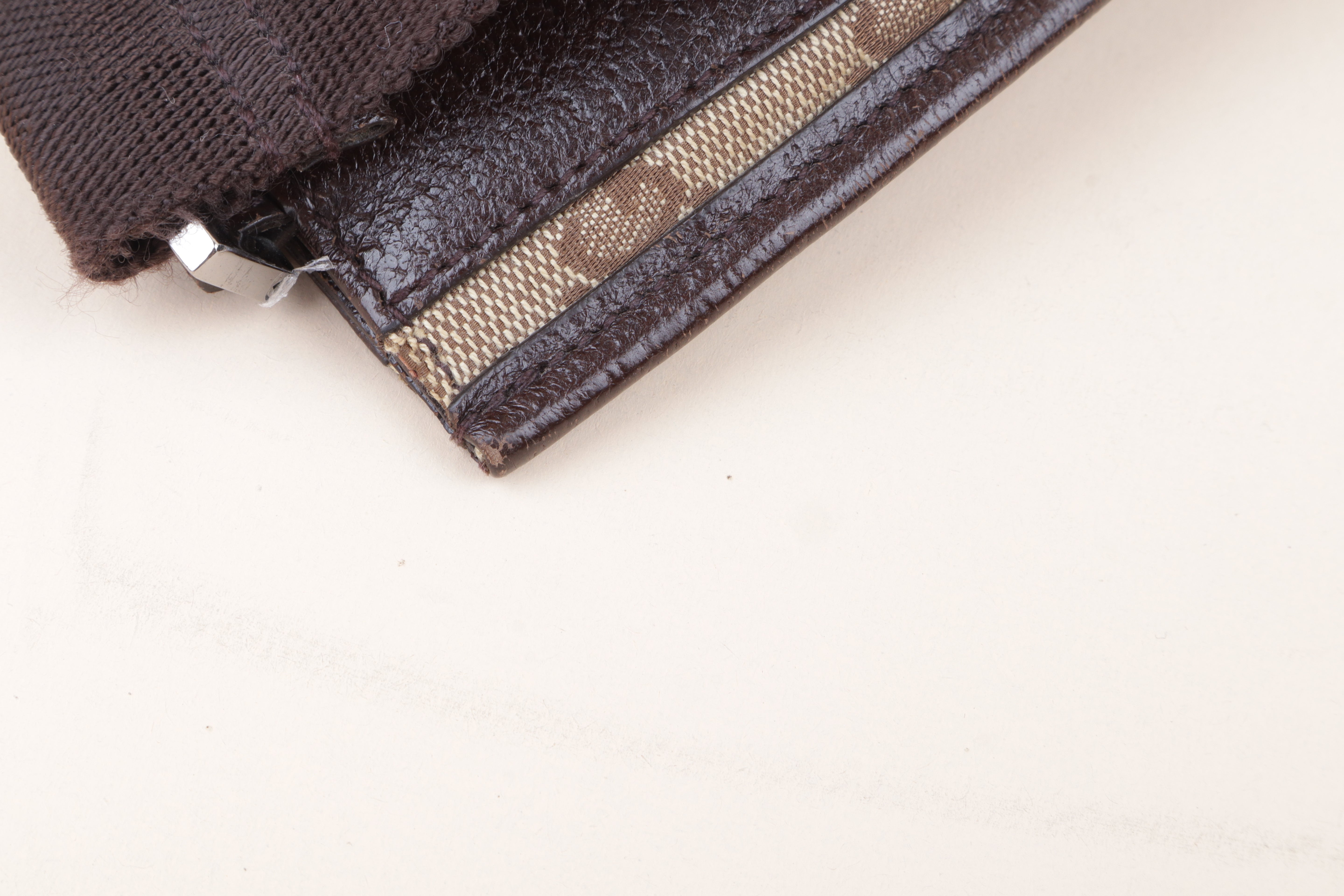 Gucci Bicolor GG Monogram Flat Messenger Crossbody Bag