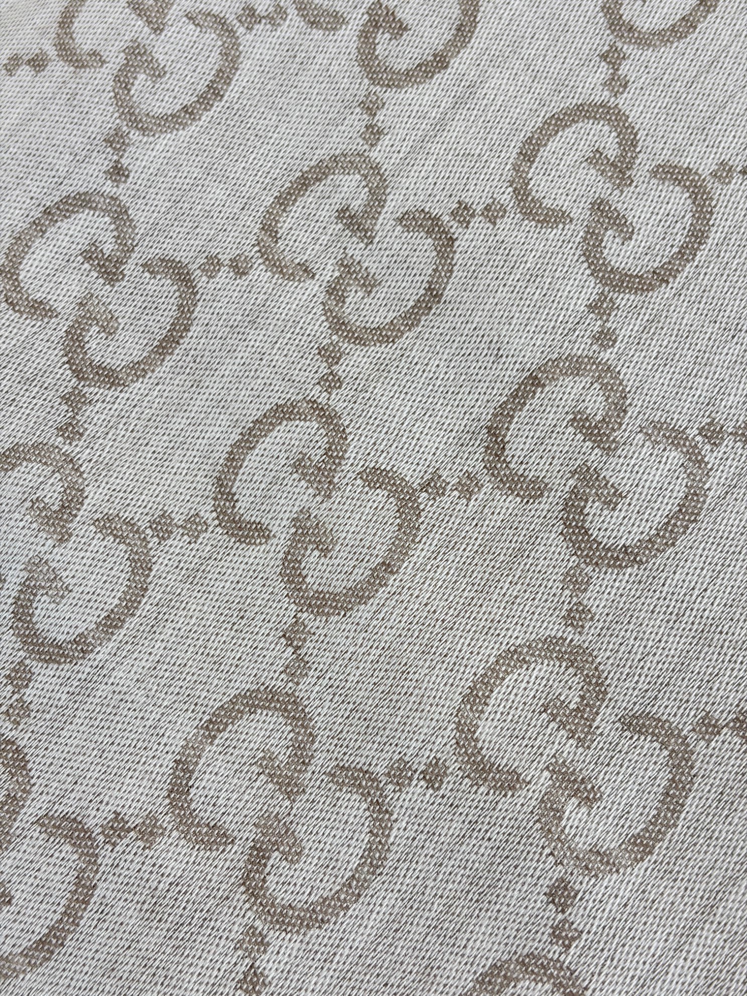 Gucci beige gg wool silk scarf