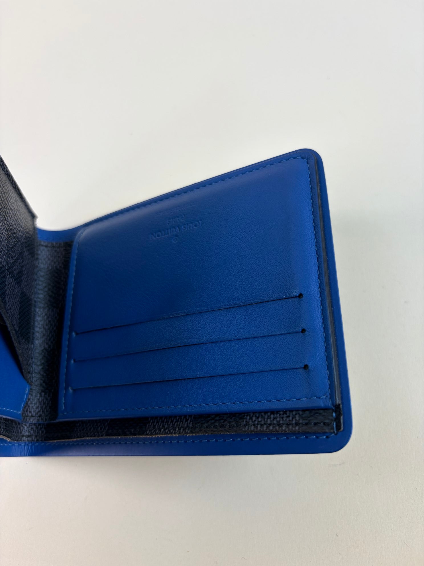 Louis Vuitton damier graphite blue multiple wallet