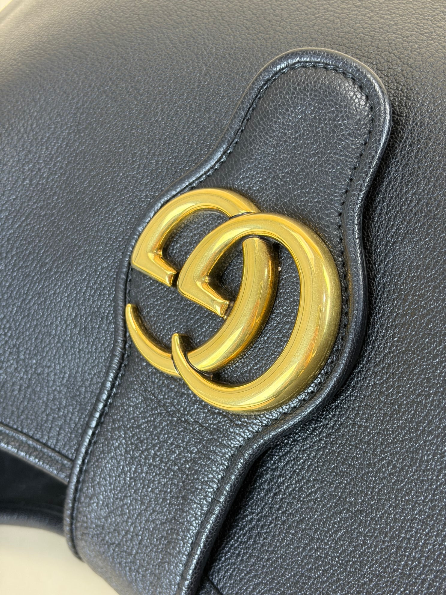 Gucci goat skin black large Aphrodite shoulder bag