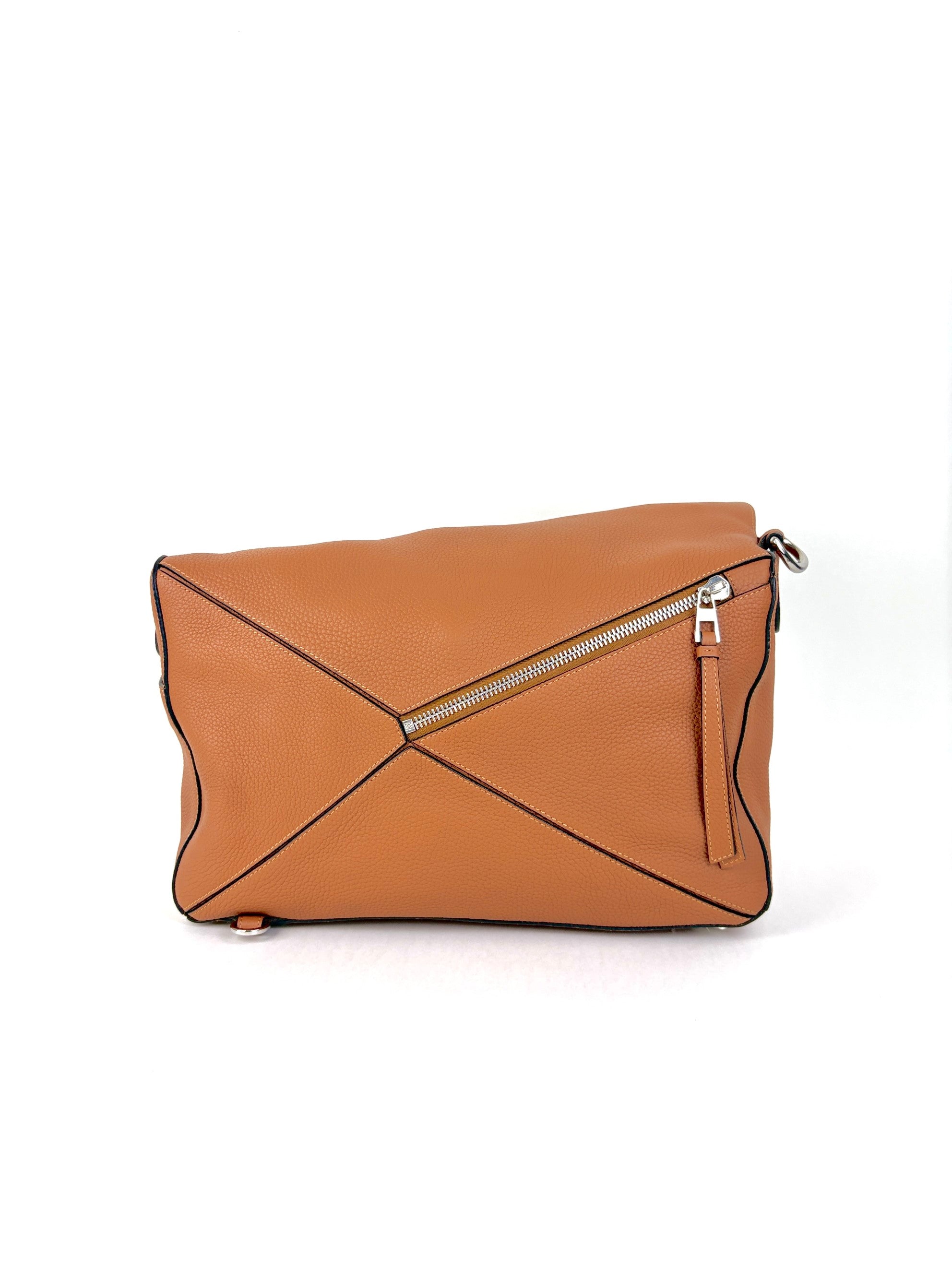 Loewe brown calfskin XL large classic puzzle bag