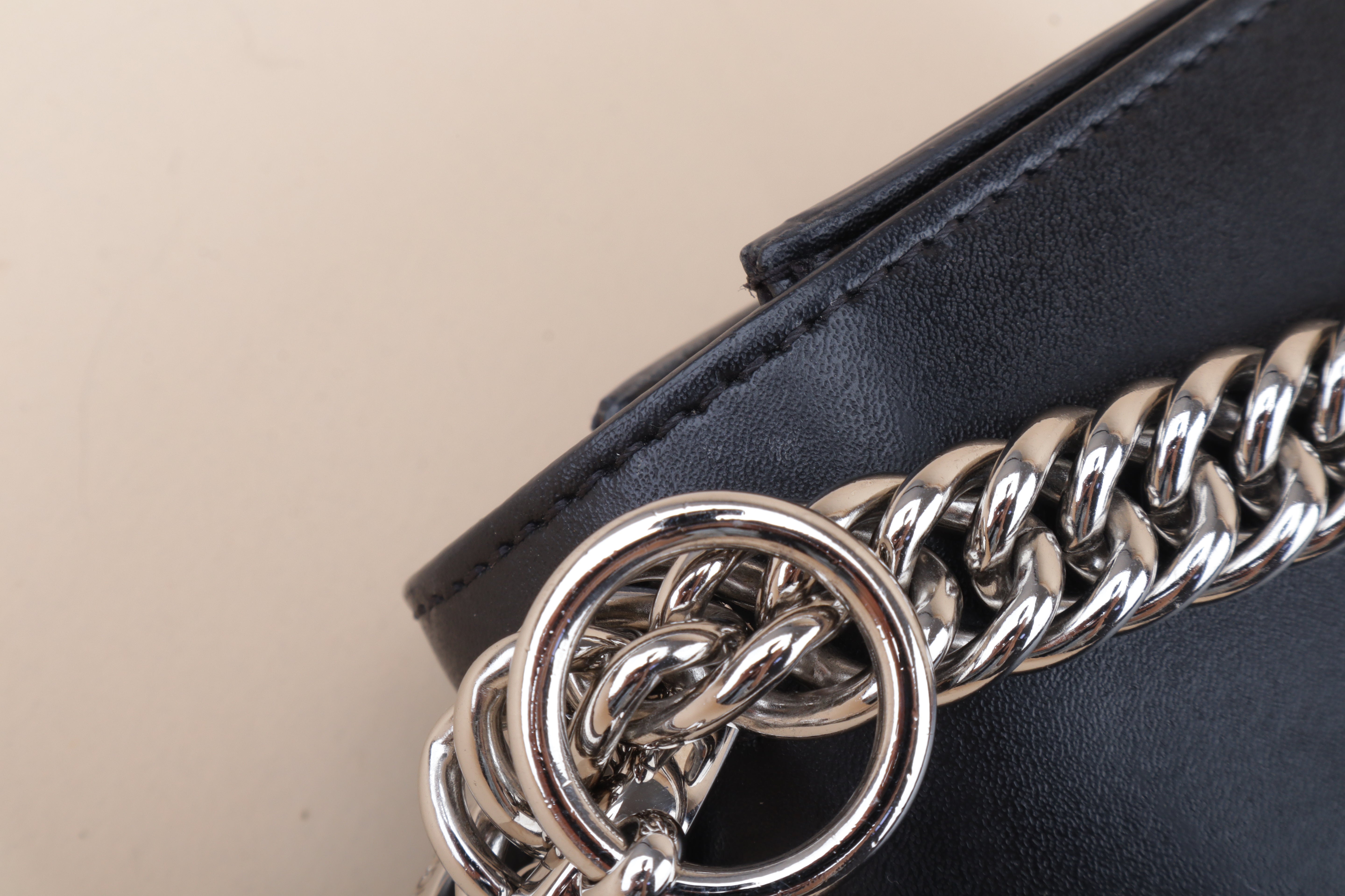 Fendi Black Mini Kan I Chain Shoulder Bag