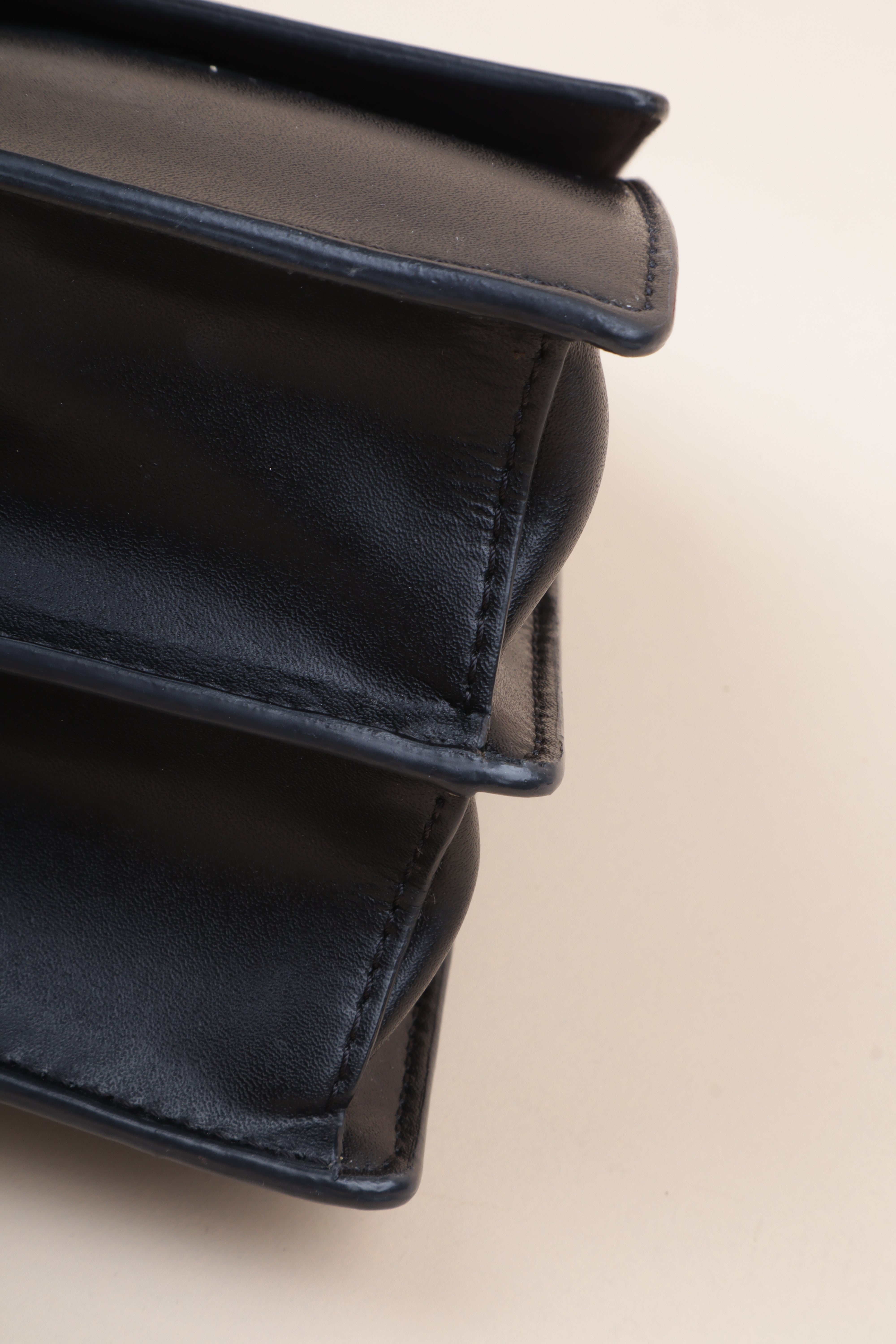 Fendi Black Mini Kan I Chain Shoulder Bag