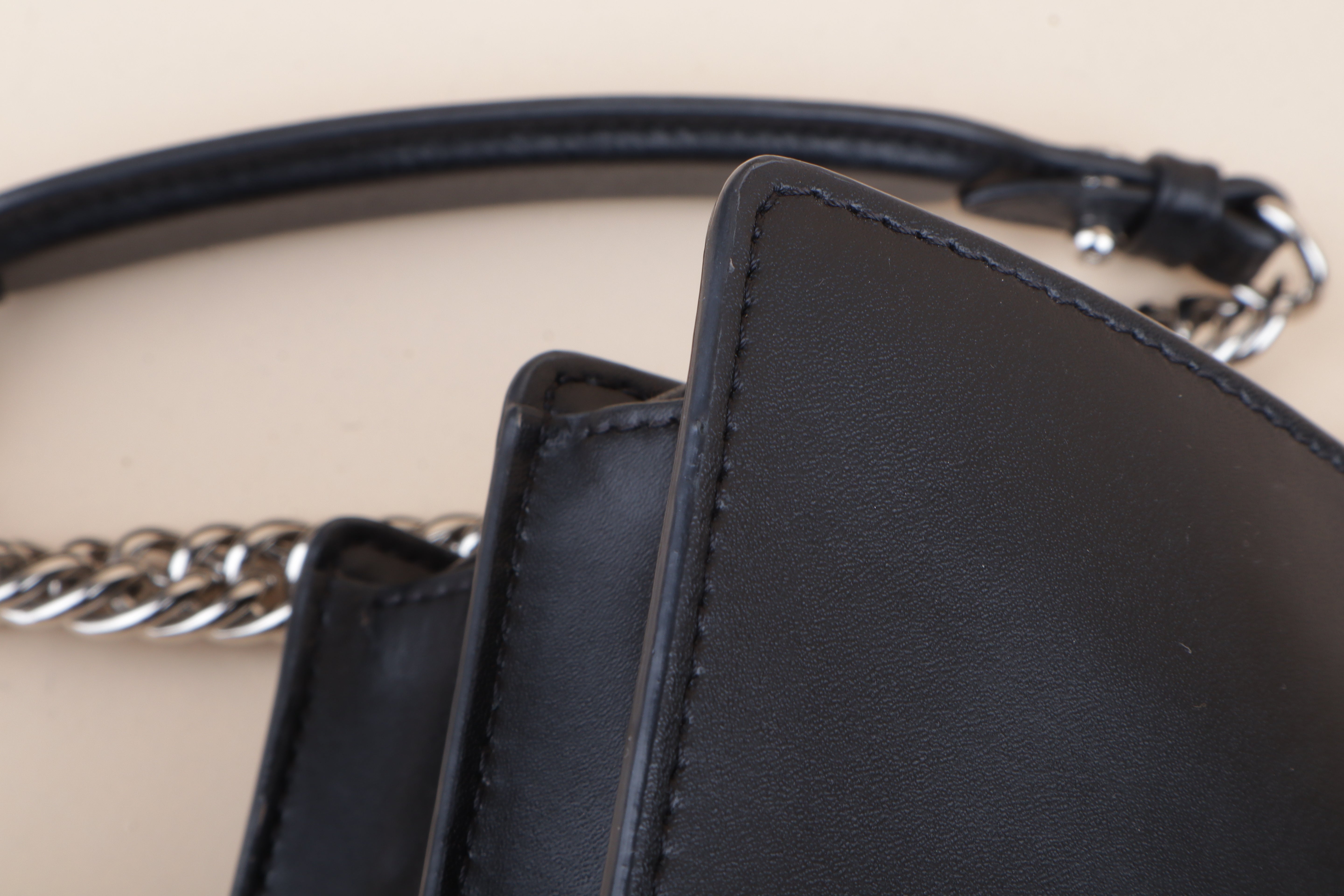 Fendi Black Mini Kan I Chain Shoulder Bag