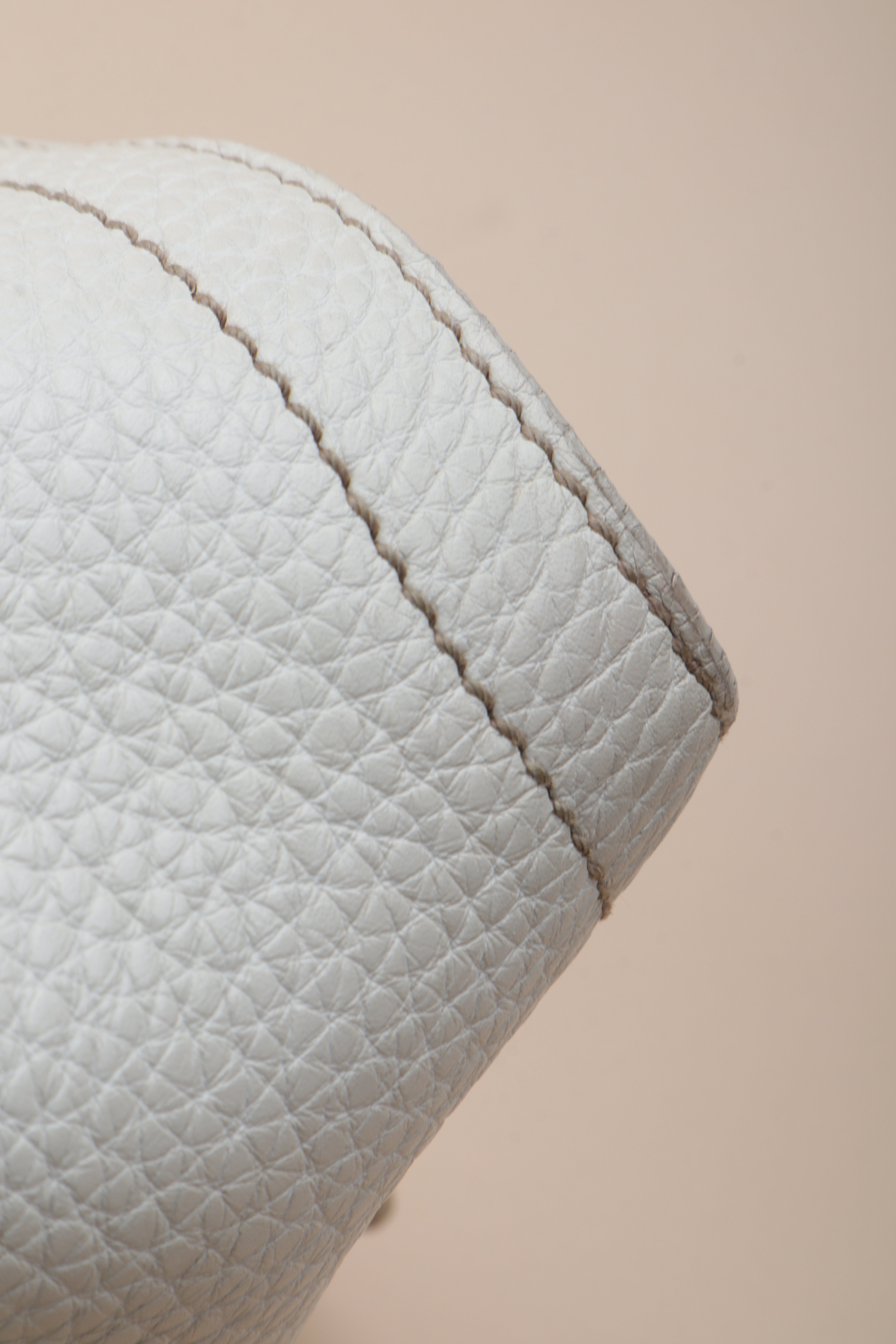 Prada White Vitello Daino Talco Cervo Shoulder Bag