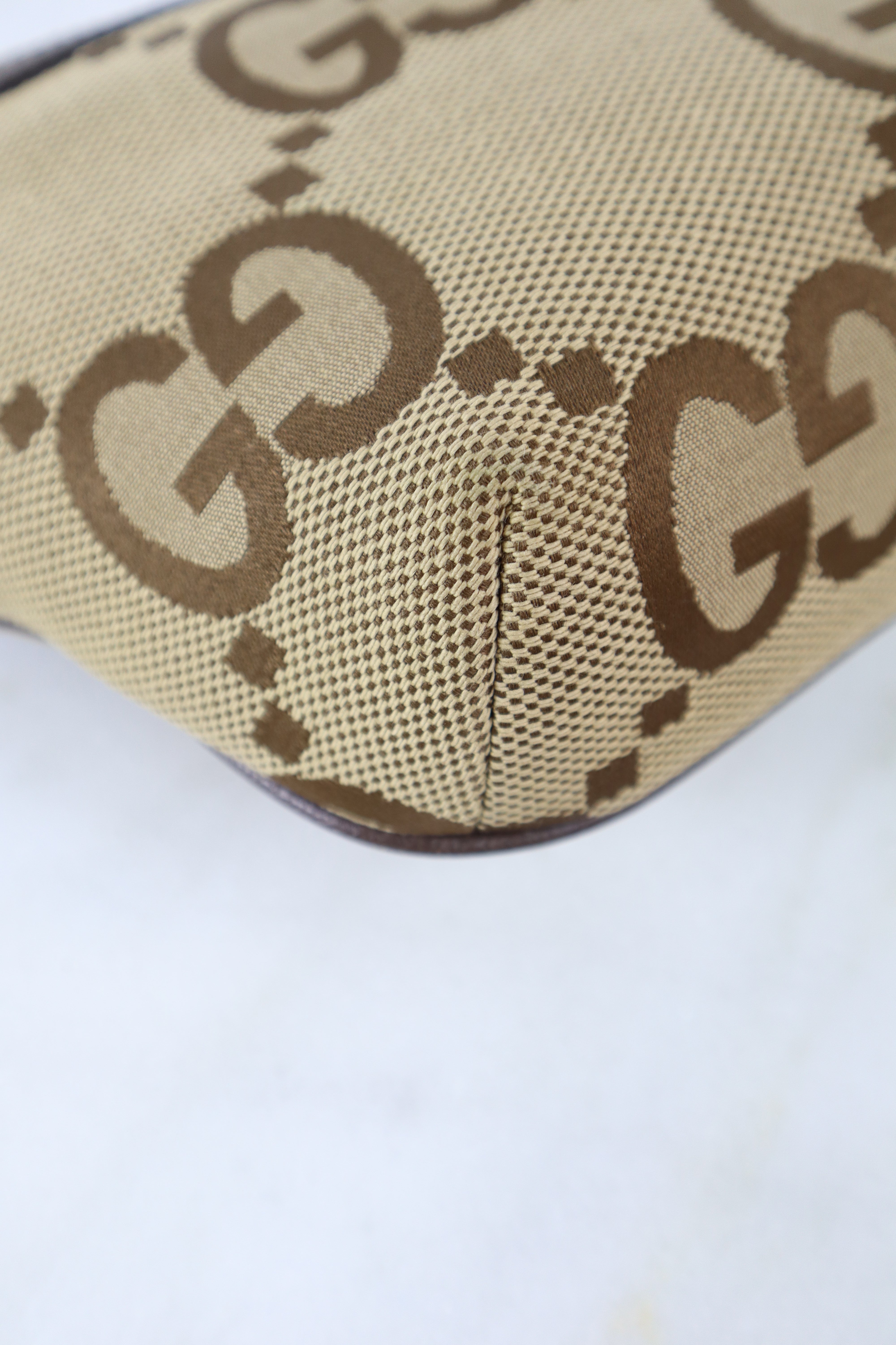 Gucci Brown GG Jumbo Belt Bag with Ophidia Strap