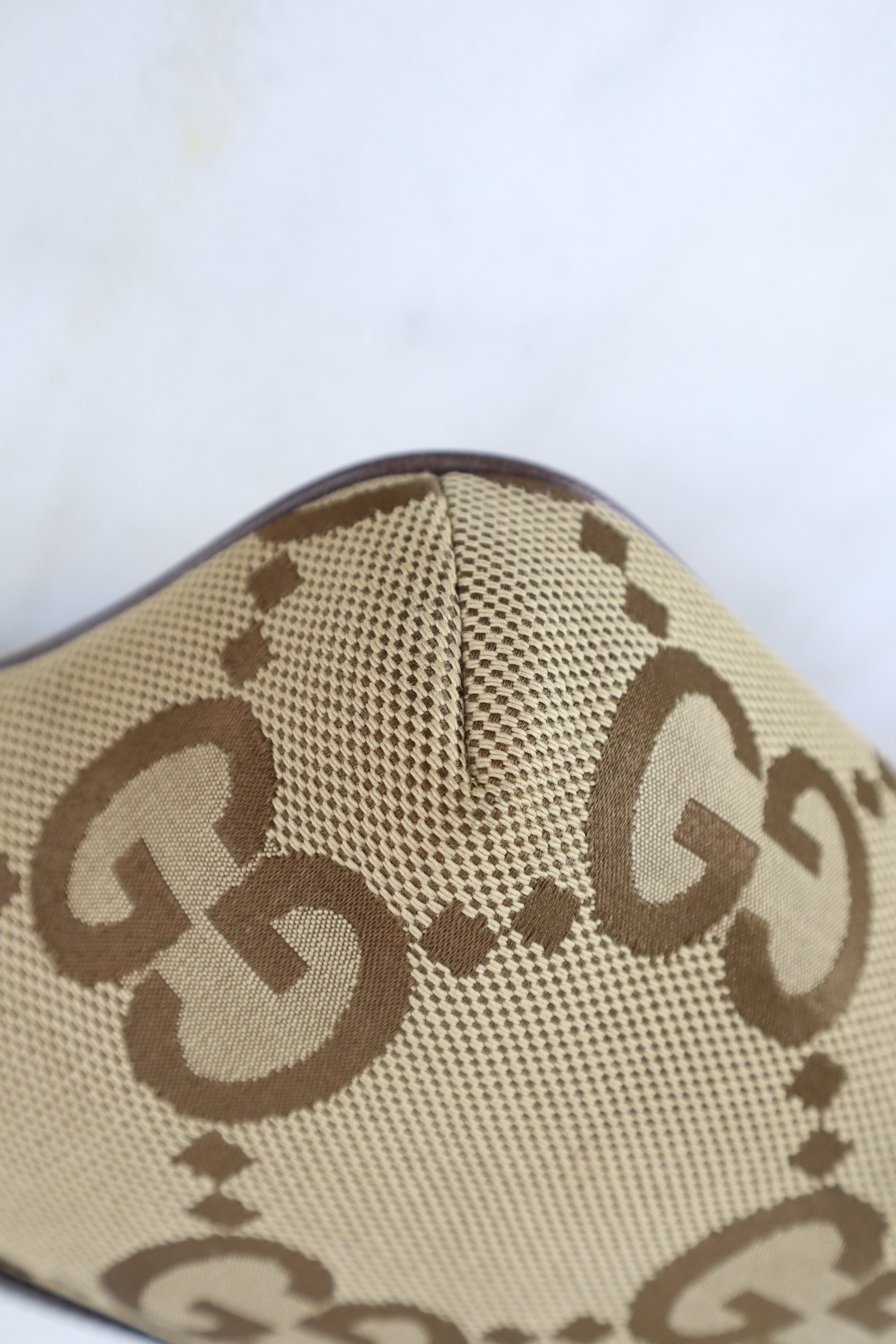 Gucci Brown GG Jumbo Belt Bag with Ophidia Strap