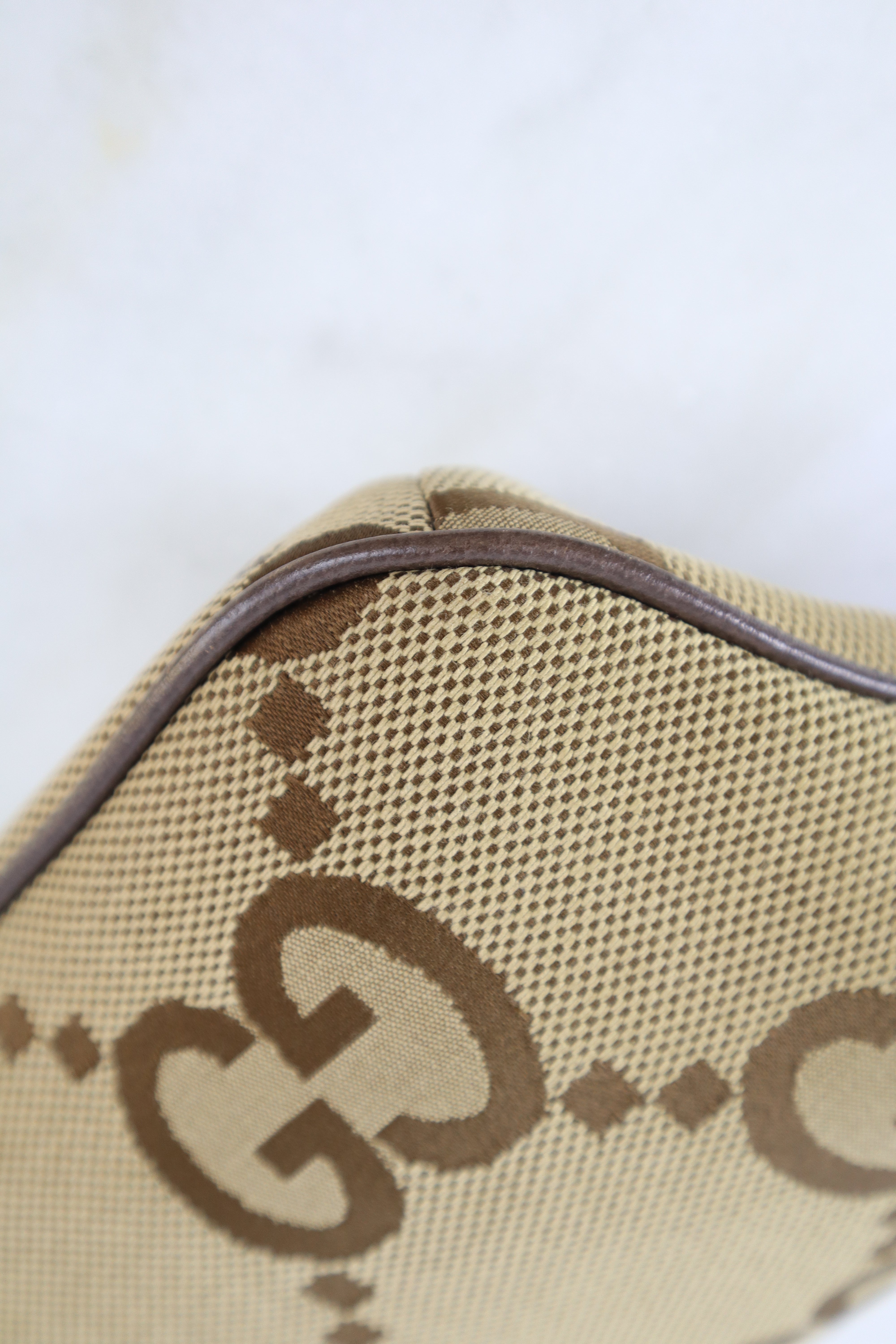Gucci Brown GG Jumbo Belt Bag with Ophidia Strap