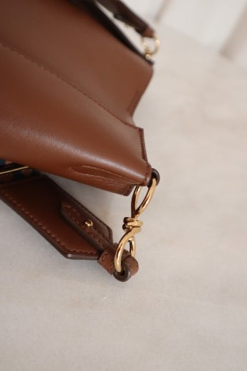 Stella Mccartney Brown Mini Logo Crossbody Bag-handbag-Stella Mccartney-The Closet Egypt