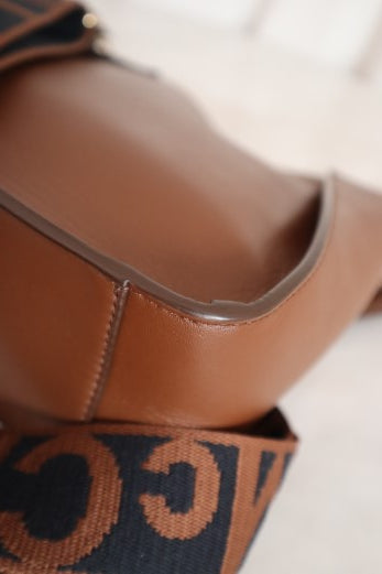 Stella Mccartney Brown Mini Logo Crossbody Bag-handbag-Stella Mccartney-The Closet Egypt