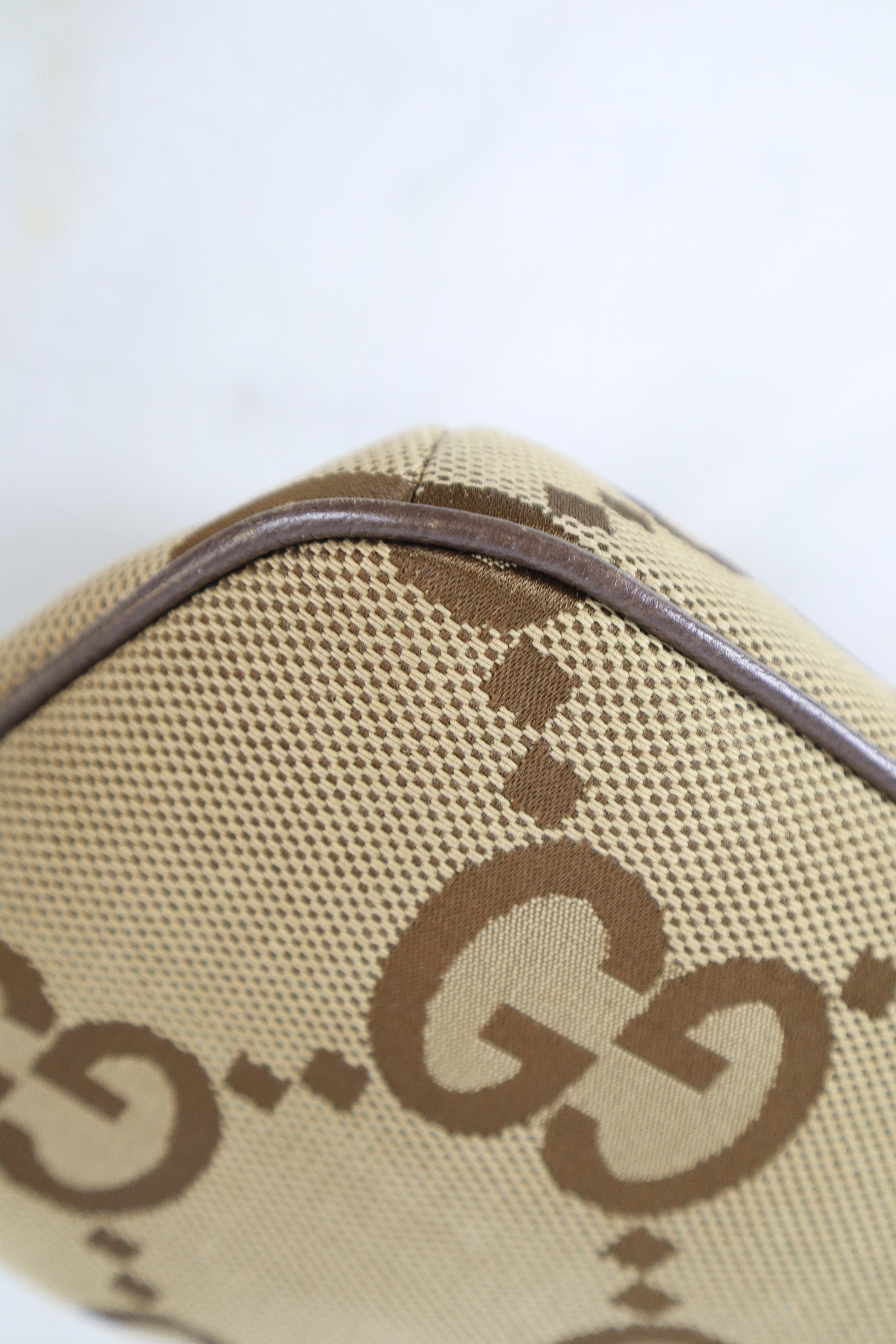Gucci Brown GG Jumbo Belt Bag with Ophidia Strap
